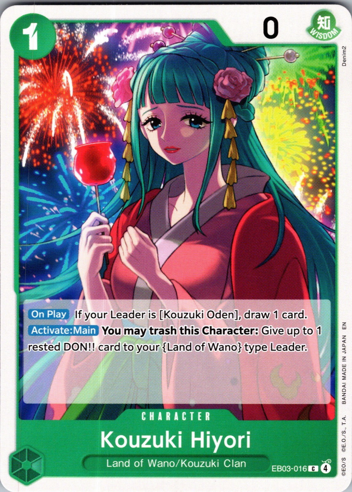 Kouzuki Hiyori C Extra Booster: One Piece Heroines Edition EB03-016 LP