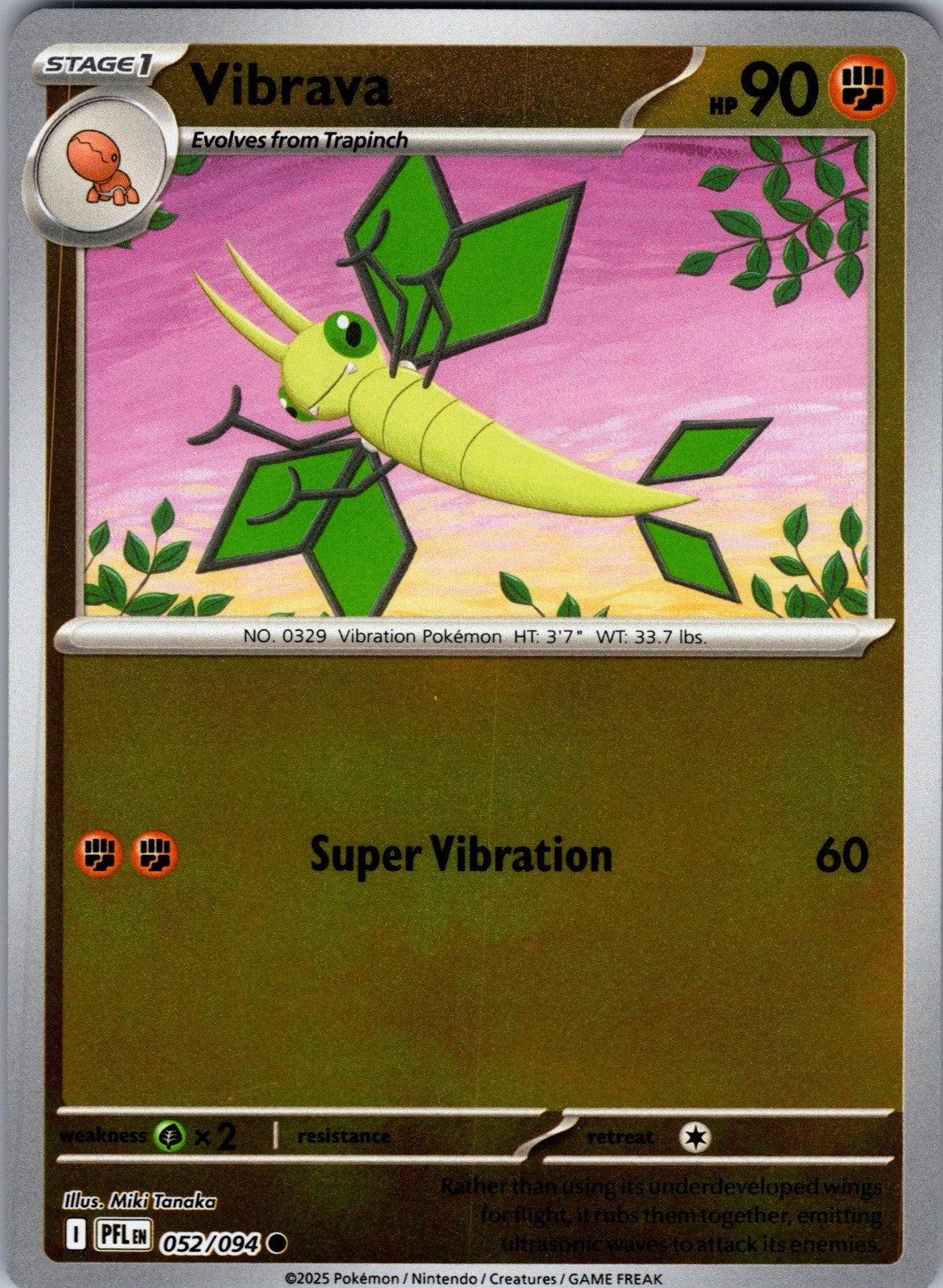 Vibrava Reverse Holo Common ME02: Phantasmal Flames 052/094 LP