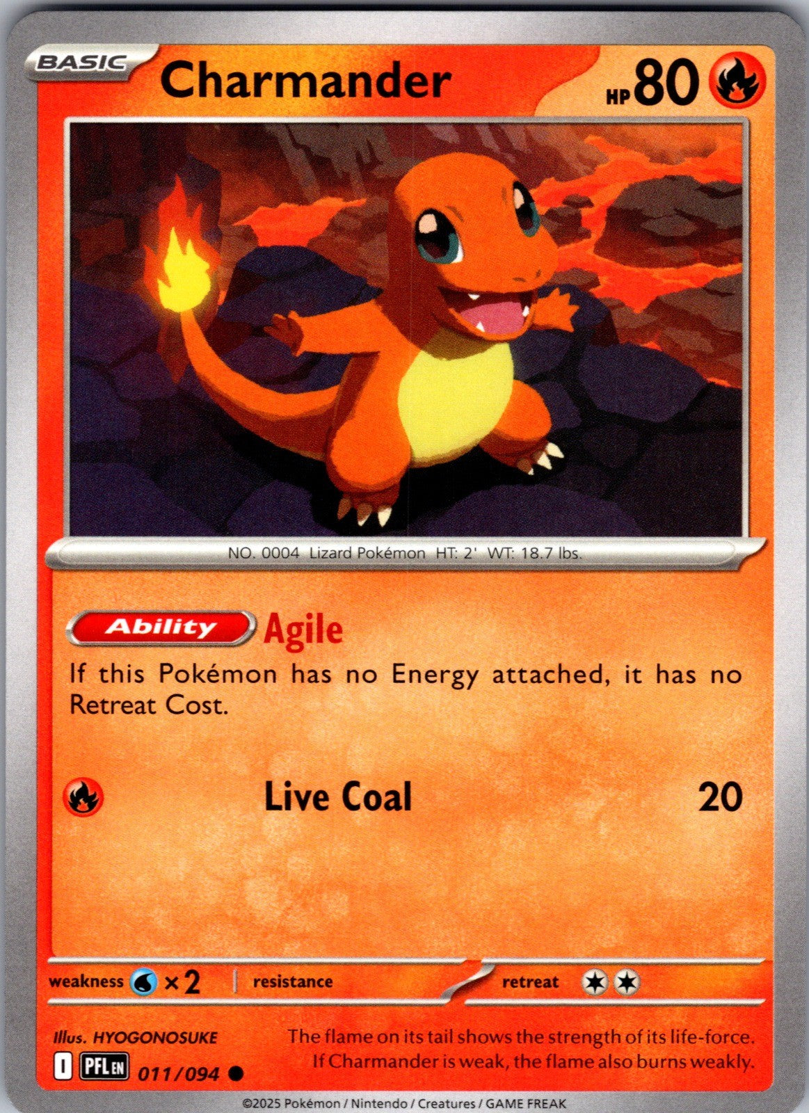 Charmander Common ME02: Phantasmal Flames 011/094 LP