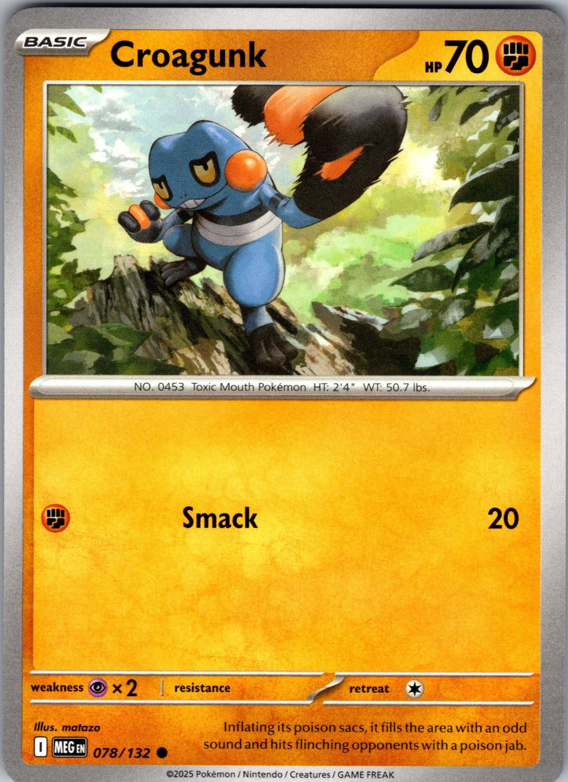Croagunk Common ME01: Mega Evolution 078/132 LP
