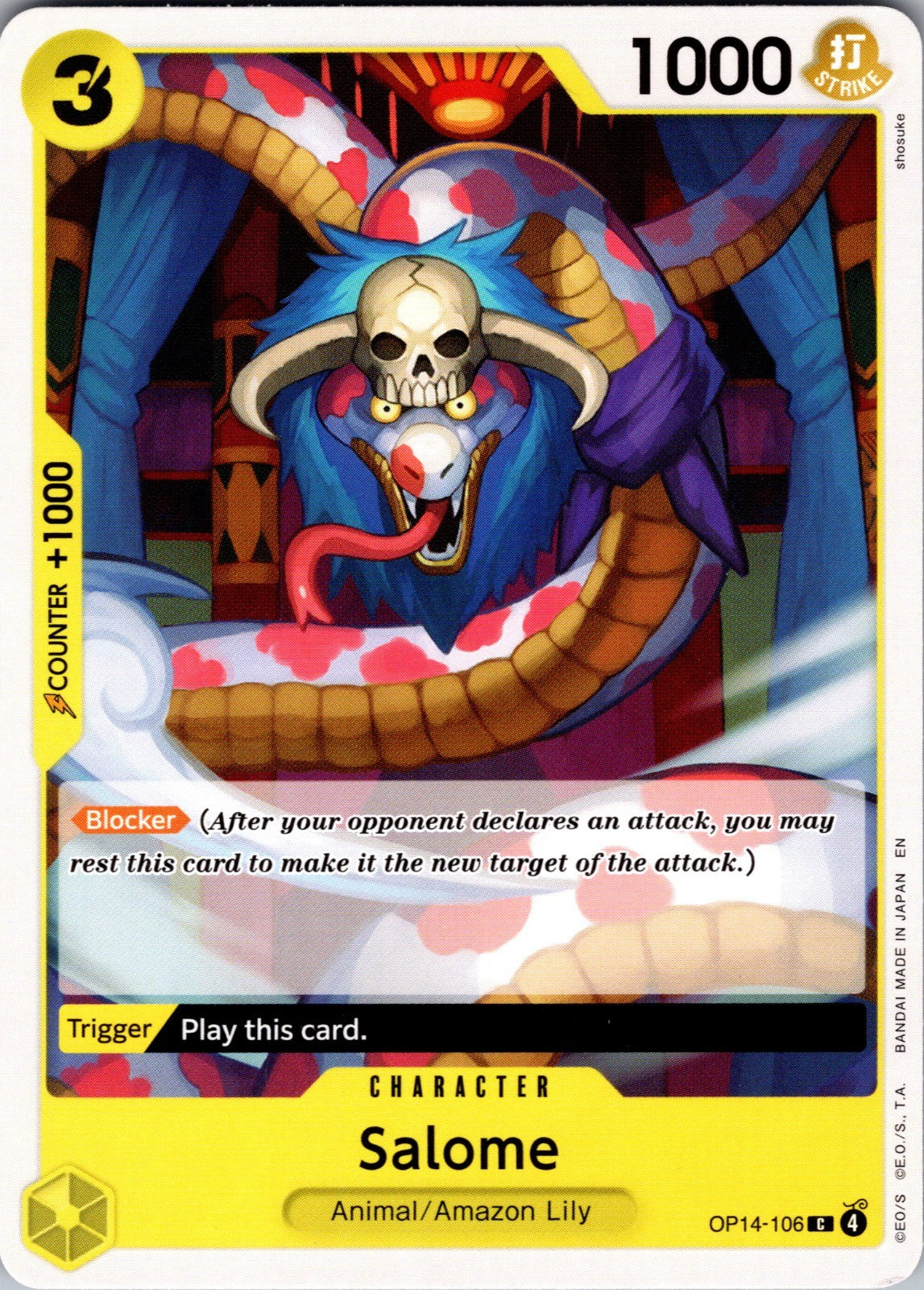 Salome C The Azure Sea's Seven Release Event Cards OP14-106 LP