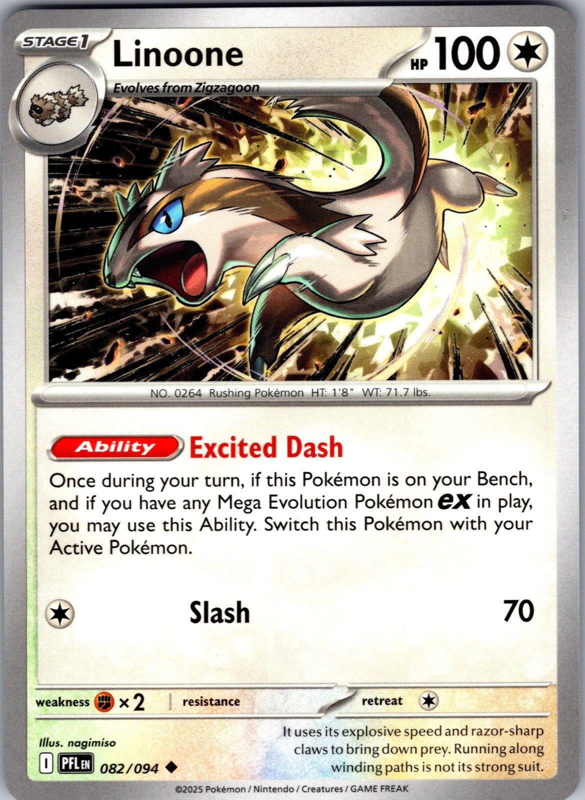 Linoone Uncommon ME02: Phantasmal Flames 082/094 LP