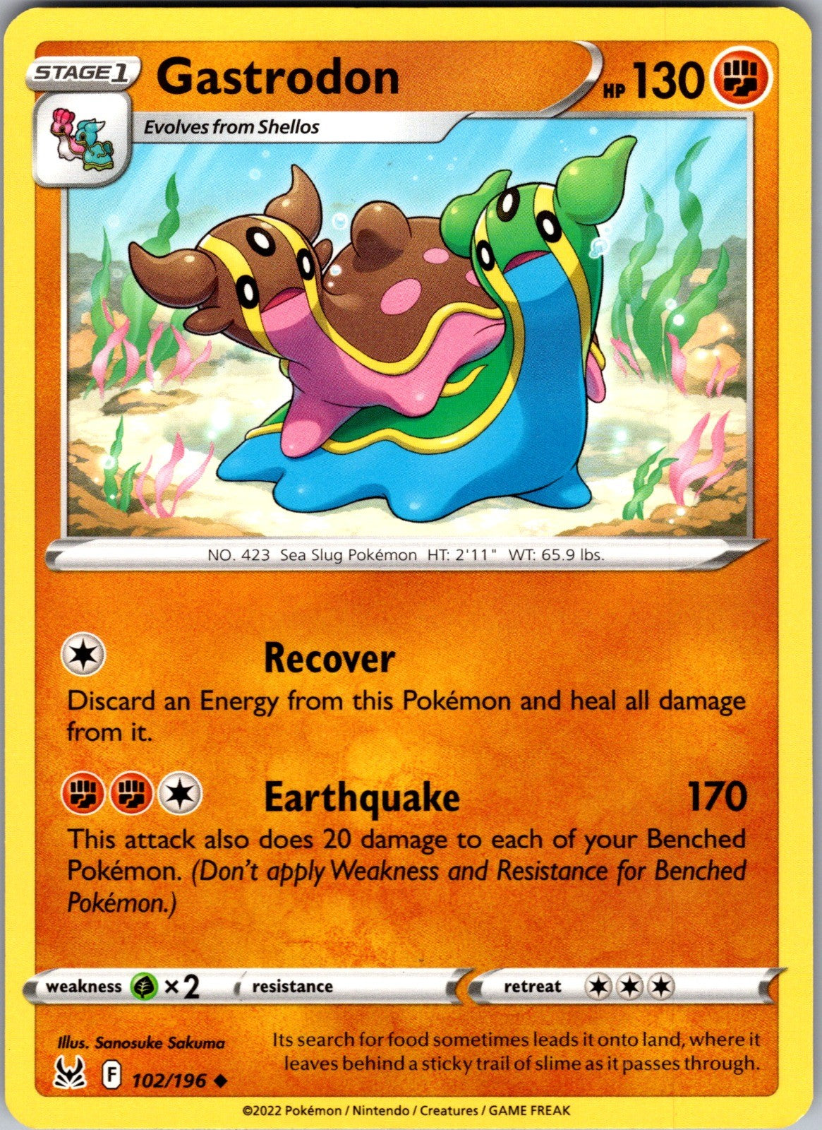 Gastrodon Uncommon SWSH11: Lost Origin 102/196 LP
