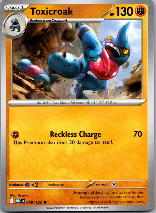 Toxicroak Common ME01: Mega Evolution 079/132 LP