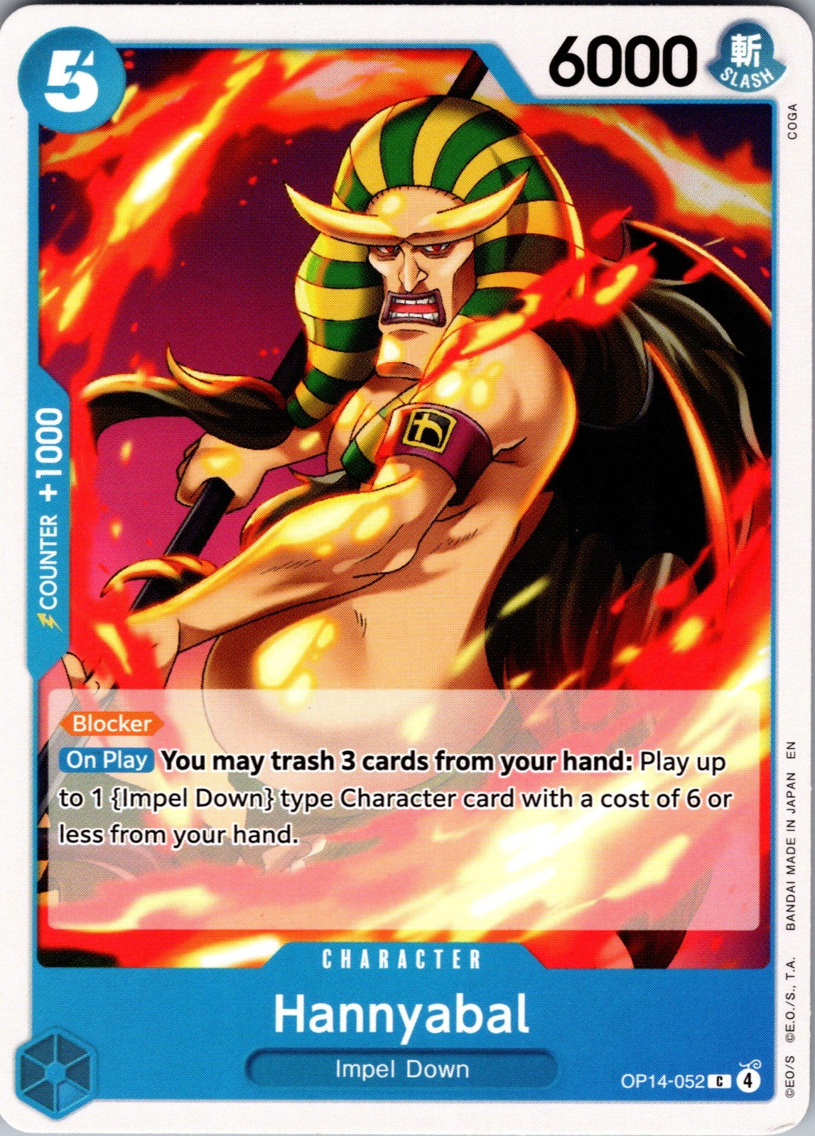 Hannyabal C The Azure Sea's Seven Release Event Cards OP14-052 LP