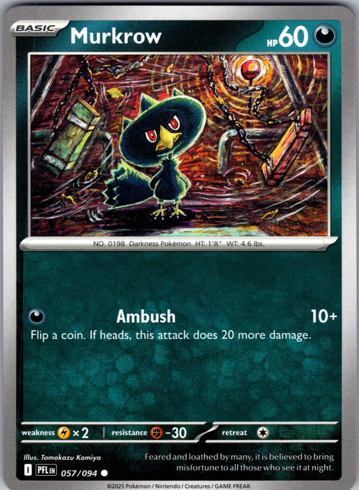 Murkrow Common ME02: Phantasmal Flames 057/094 LP
