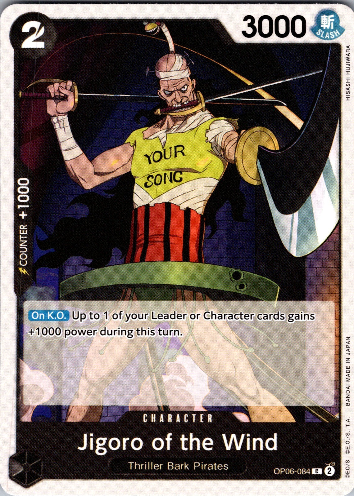 Jigoro of the Wind C Wings of the Captain OP06-084 LP