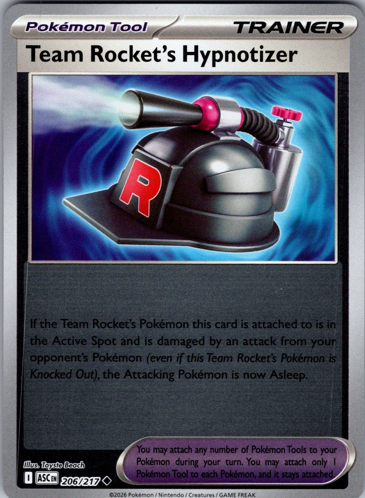 Team Rocket's Hypnotizer Reverse Holo Uncommon ME: Ascended Heroes 206/217 LP