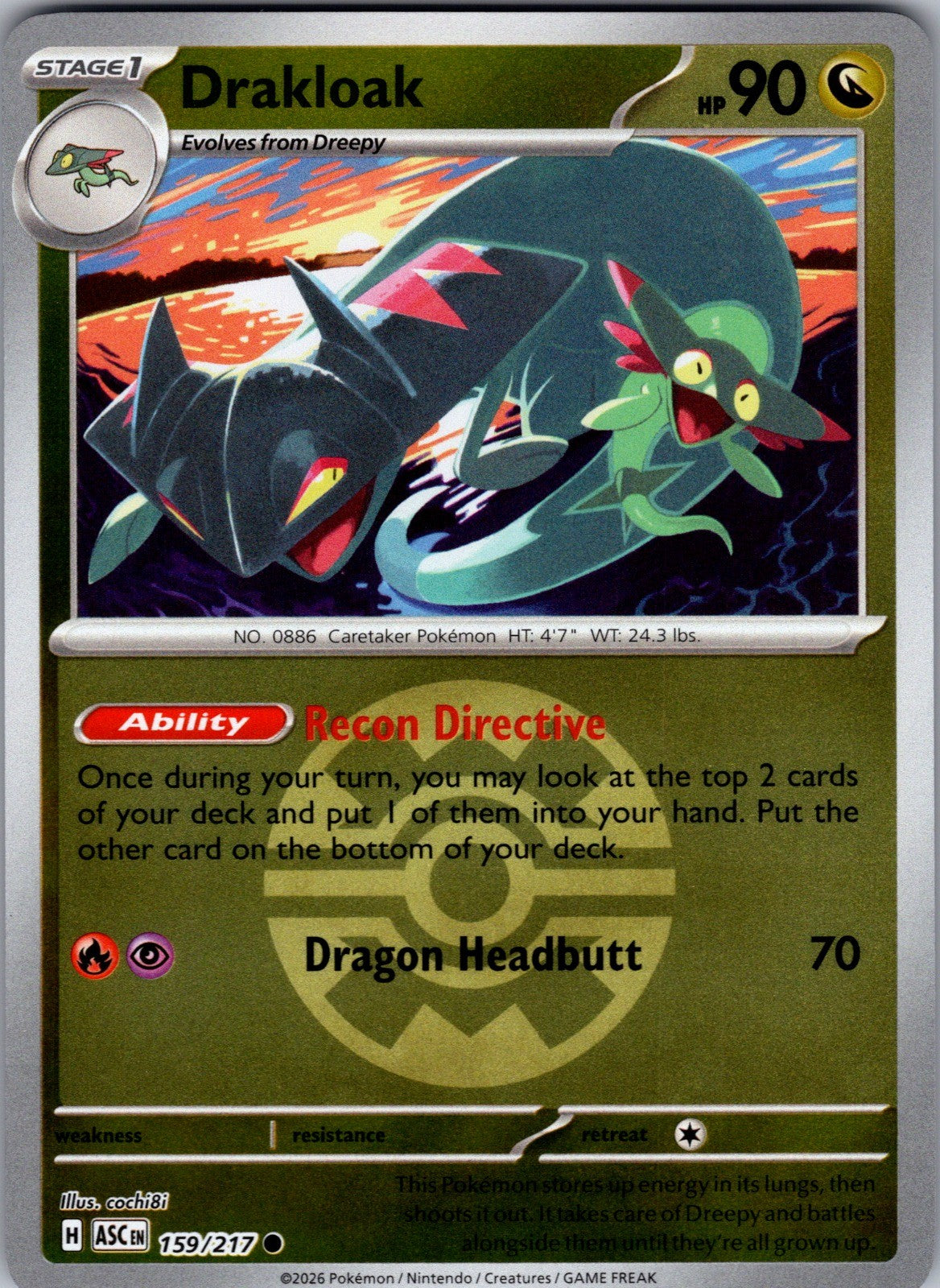 Drakloak - (Energy Symbol Pattern) Reverse Holo Common ME: Ascended Heroes 159/2