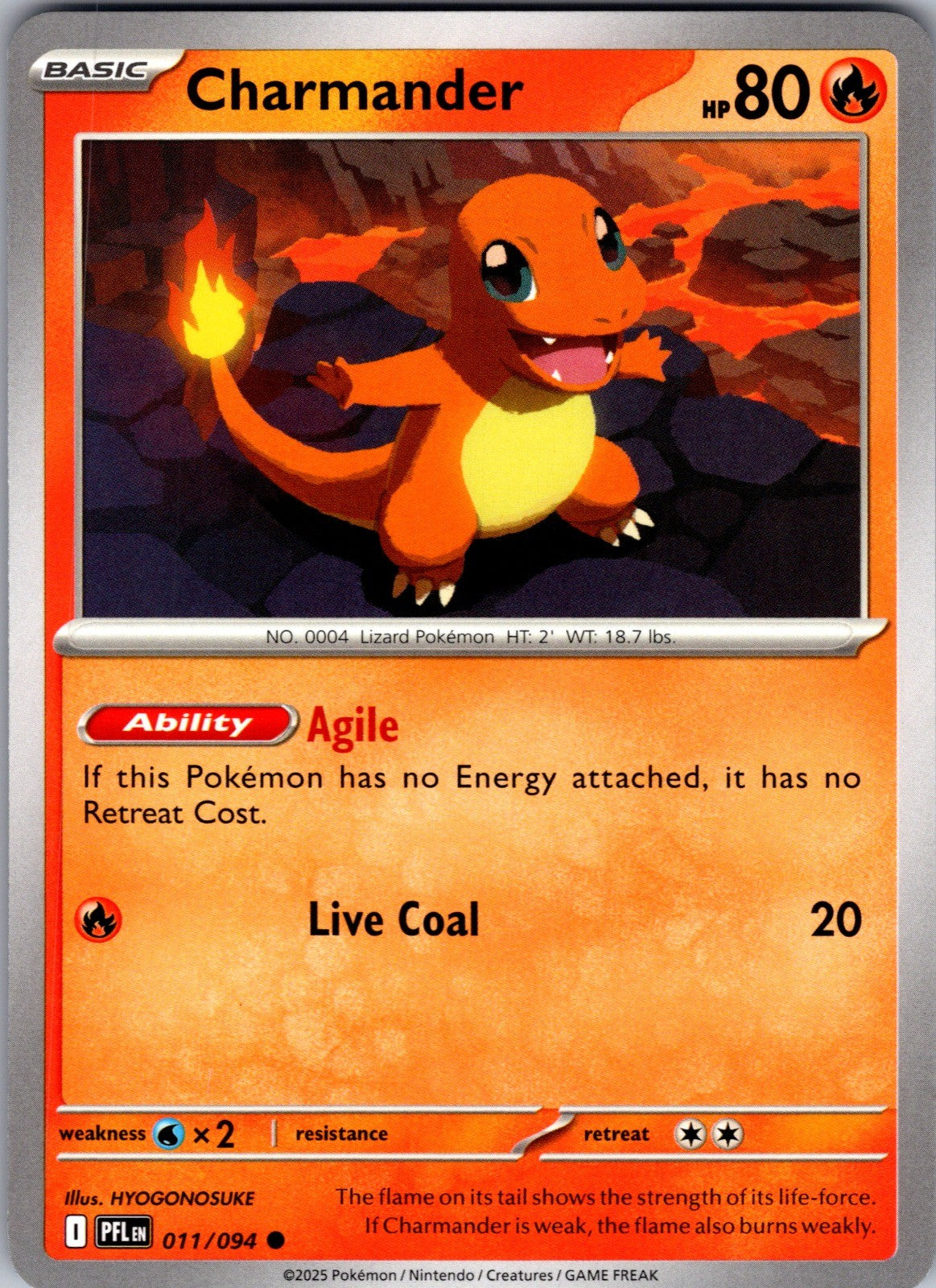 Charmander Common ME02: Phantasmal Flames 011/094 LP