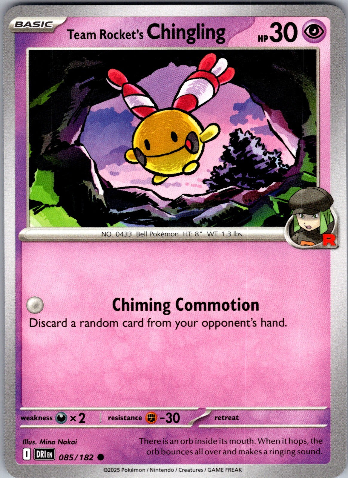 Team Rocket's Chingling Common SV10: Destined Rivals 085/182 LP