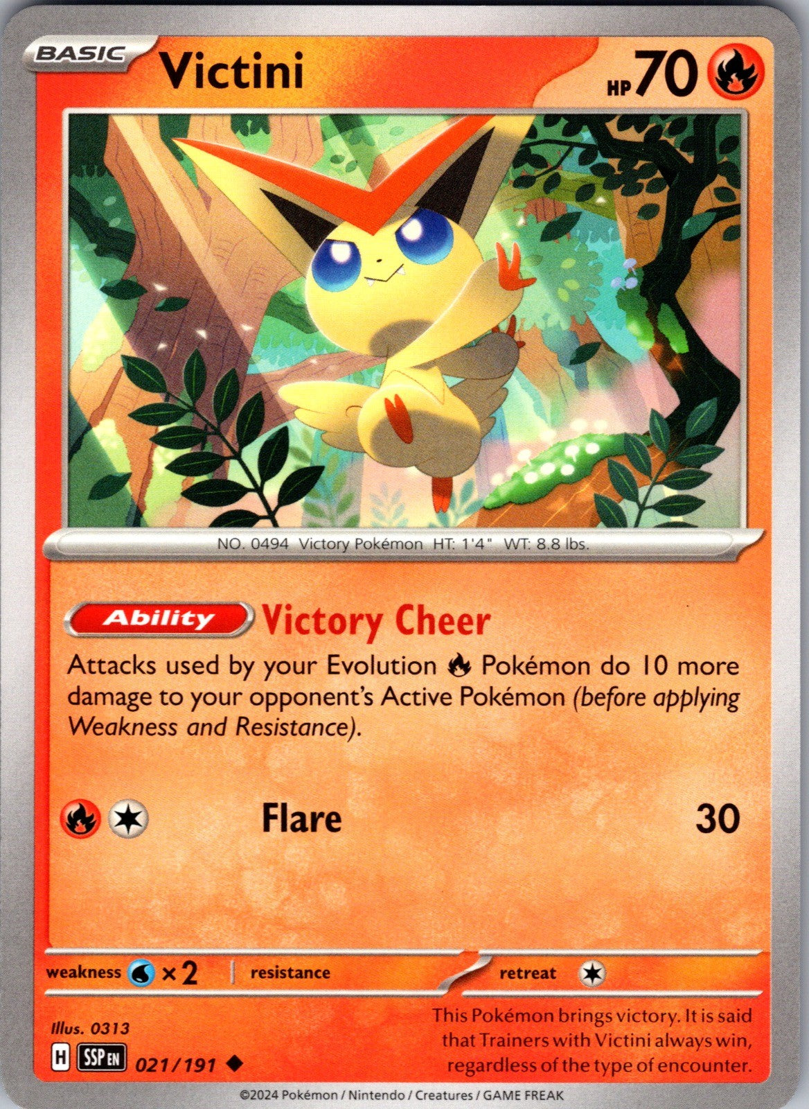 Victini Uncommon SV08: Surging Sparks 021/191 LP