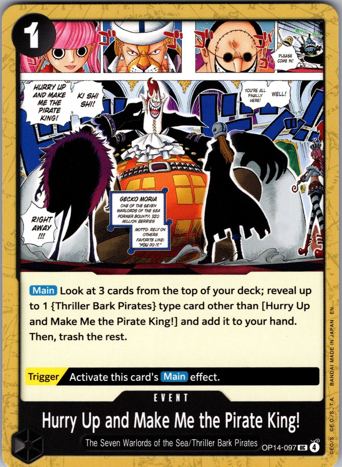 Hurry Up and Make Me the Pirate King! UC The Azure Sea's Seven OP14-097 LP