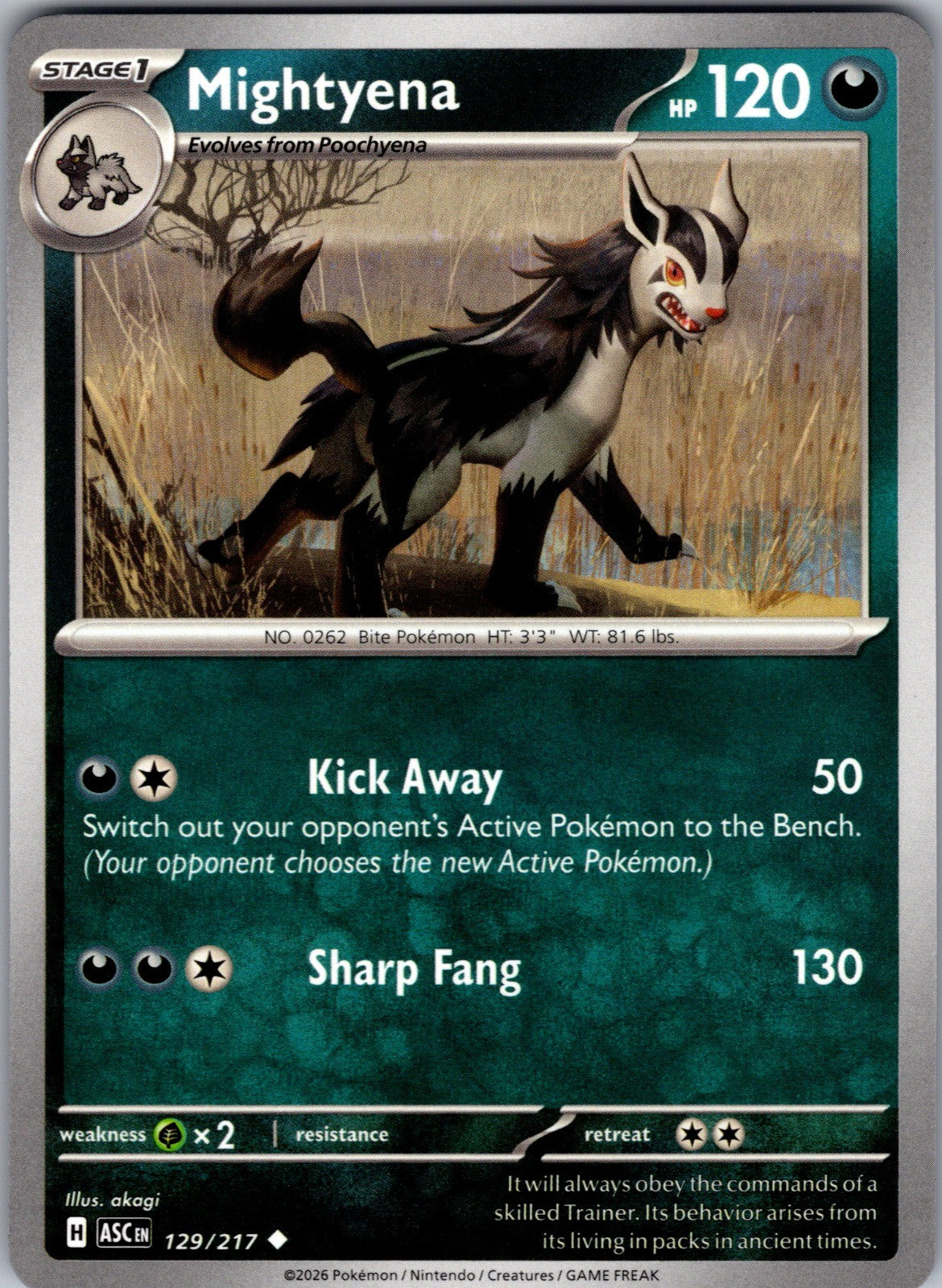 Mightyena Uncommon ME: Ascended Heroes 129/217 LP
