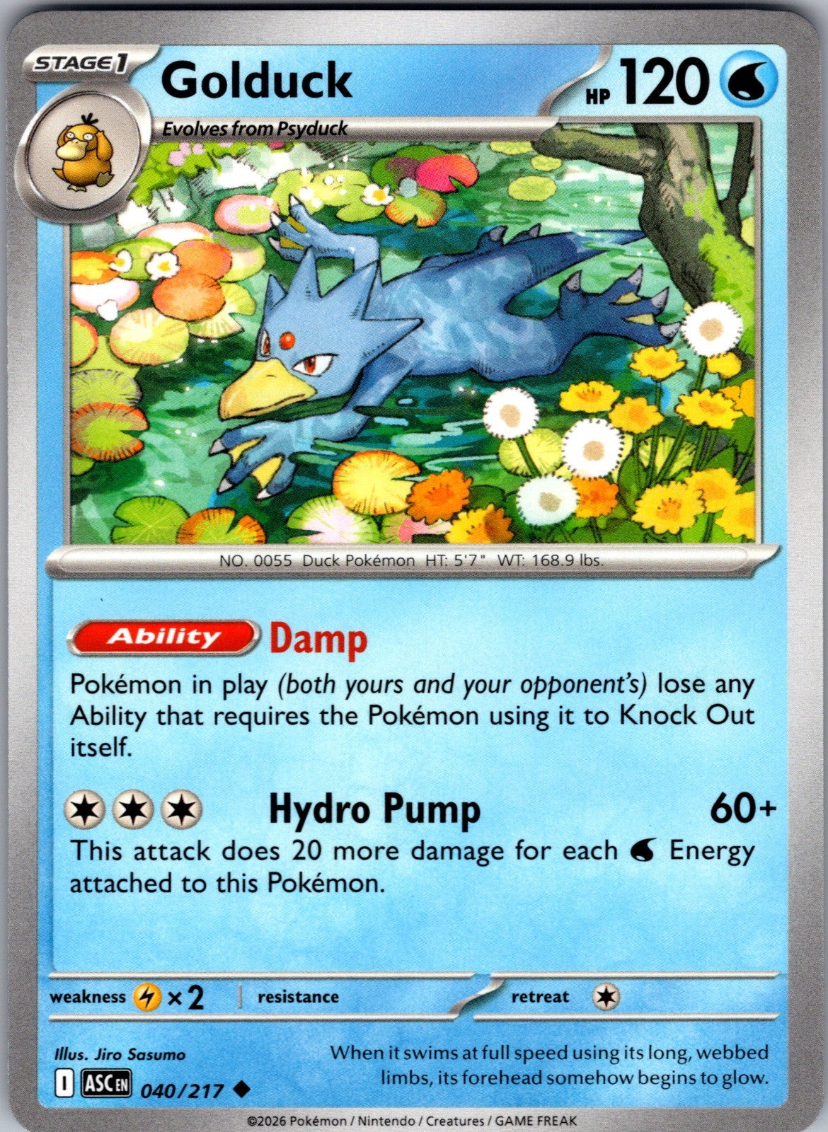 Golduck Uncommon ME: Ascended Heroes 040/217 LP