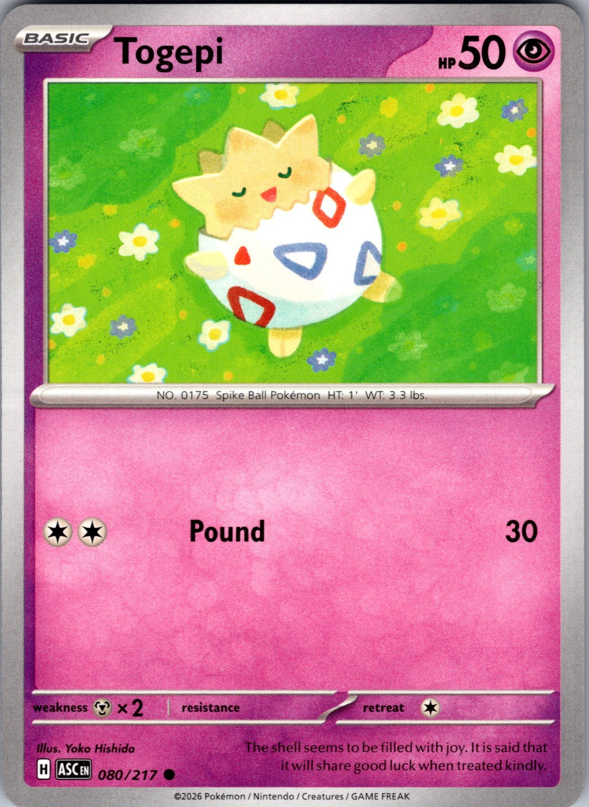 Togepi Common ME: Ascended Heroes 080/217 LP