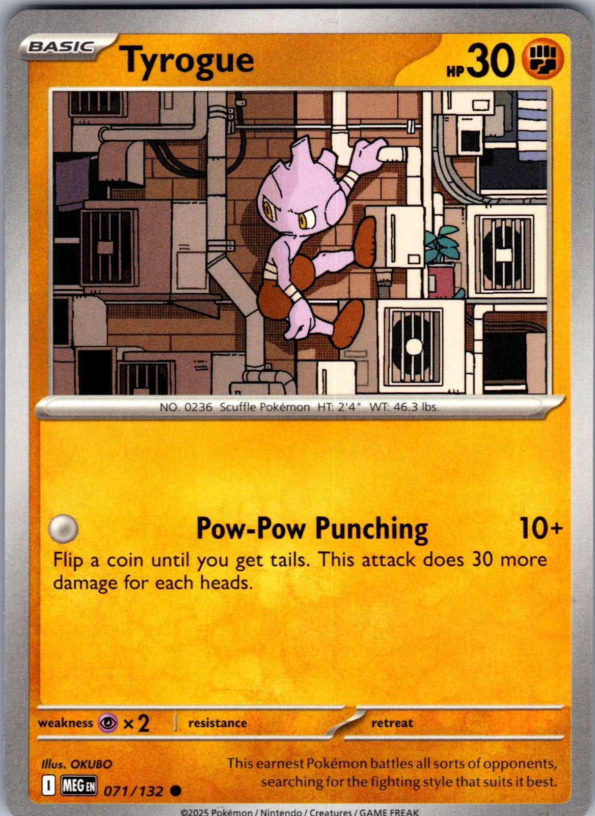 Tyrogue Common ME01: Mega Evolution 071/132 LP