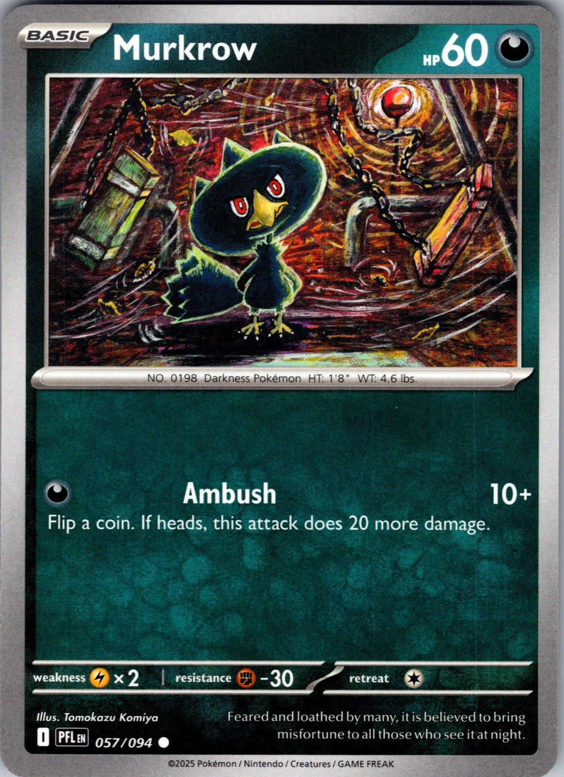 Murkrow Common ME02: Phantasmal Flames 057/094 LP