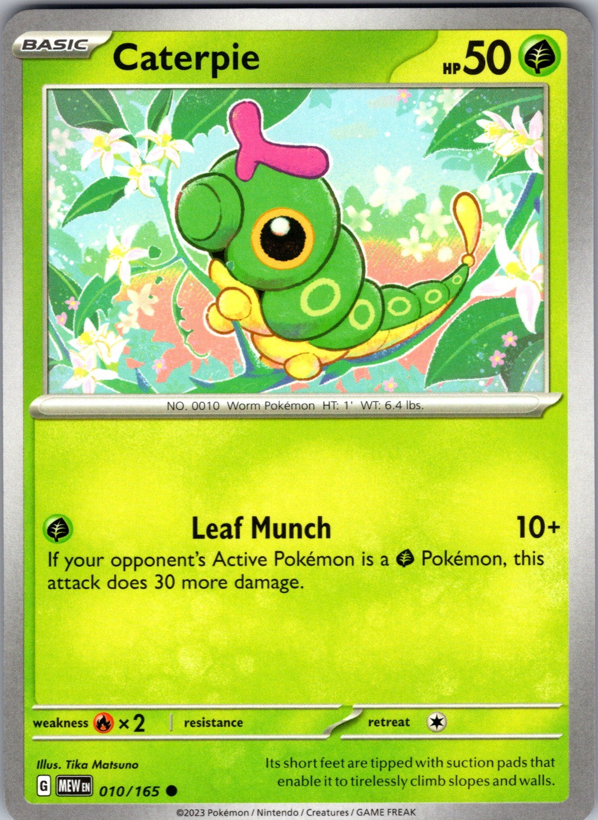 Caterpie Common SV: Scarlet & Violet 151 010/165 LP