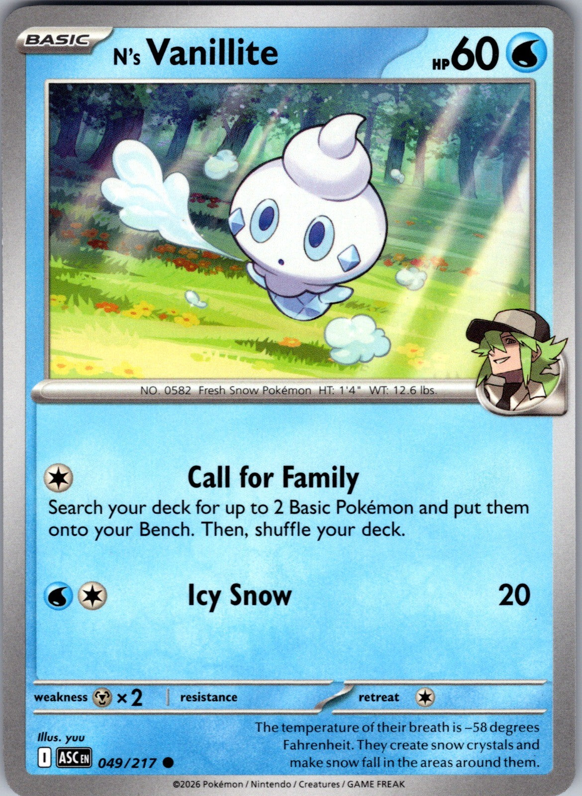 N's Vanillite Common ME: Ascended Heroes 049/217 LP