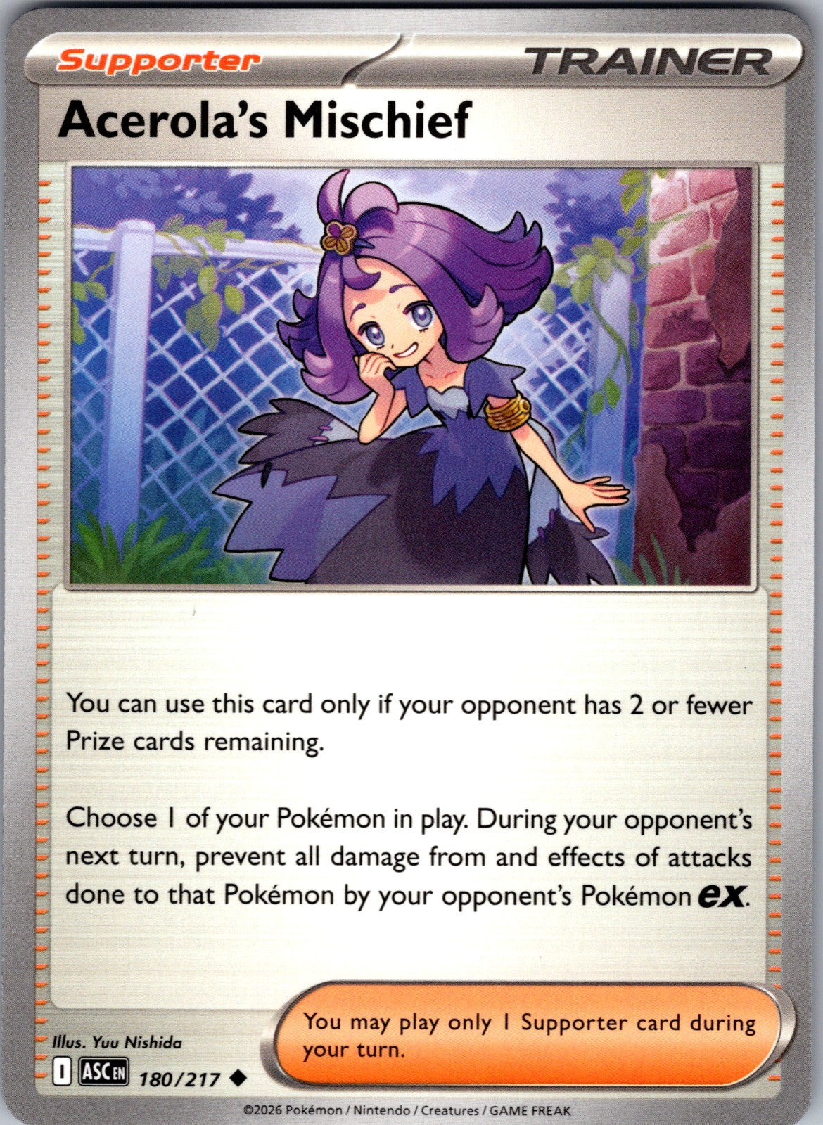 Acerola's Mischief Uncommon ME: Ascended Heroes 180/217 LP