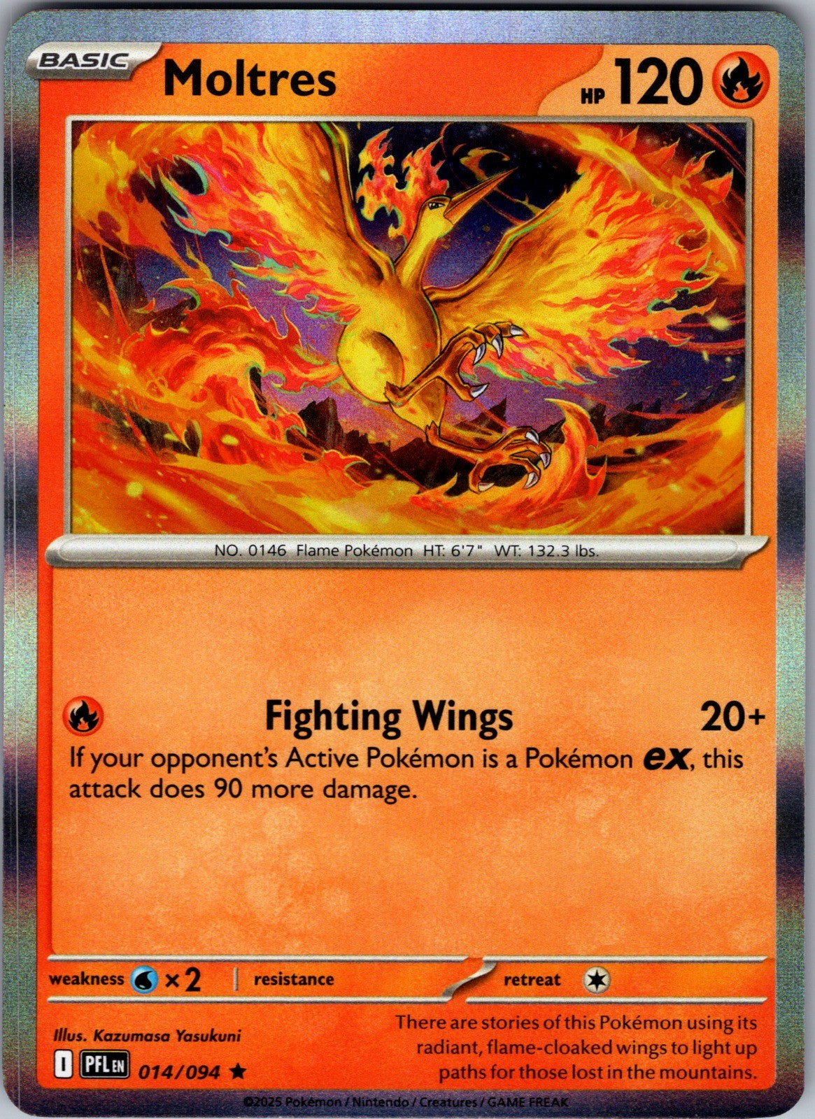 Moltres Holo Rare ME02: Phantasmal Flames 014/094 LP