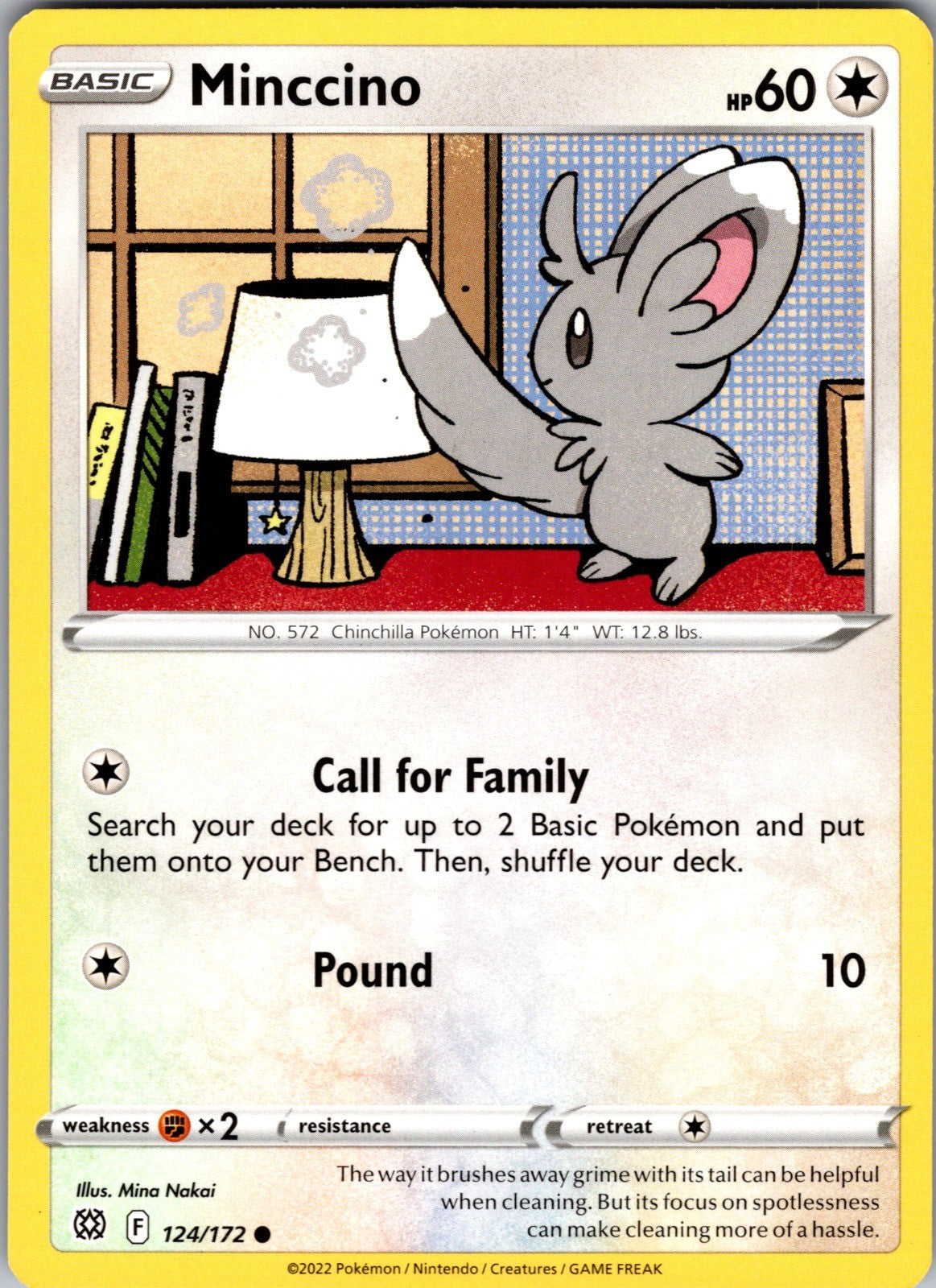 Minccino Common SWSH09: Brilliant Stars 124/172 LP