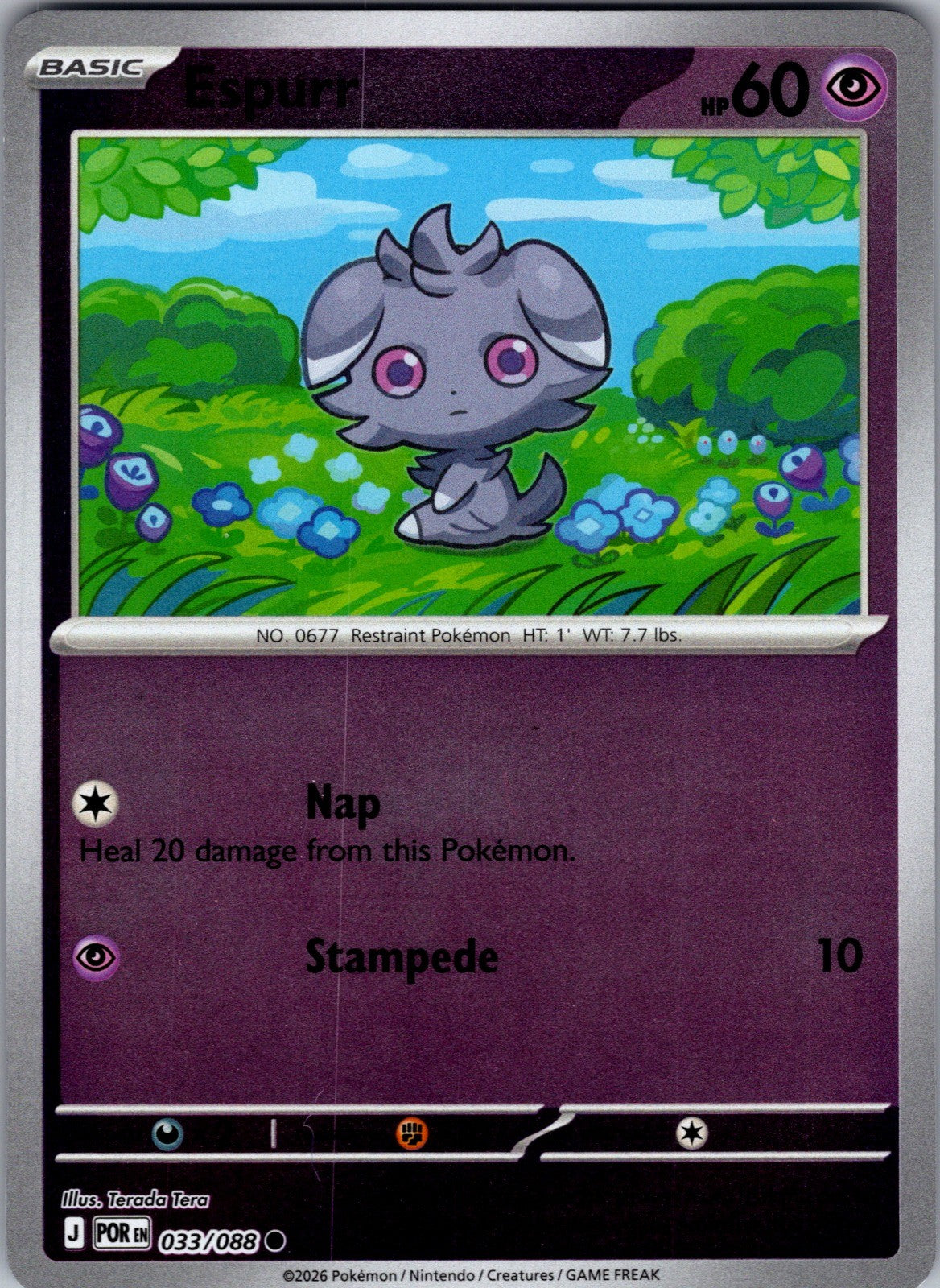 Espurr - Reverse Holo Common ME03: Perfect Order 033/088 LP
