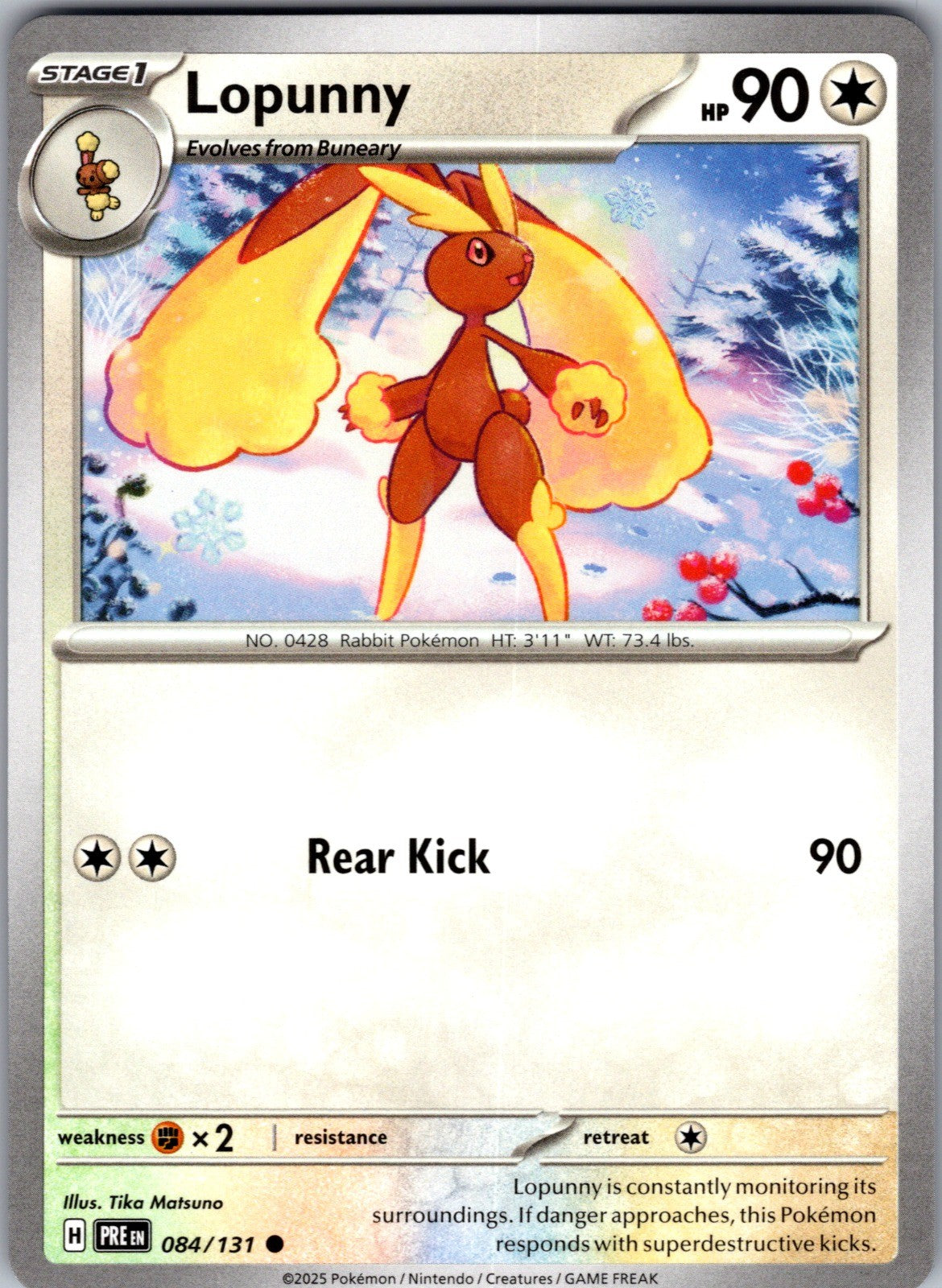 Lopunny Common SV: Prismatic Evolutions 084/131 LP