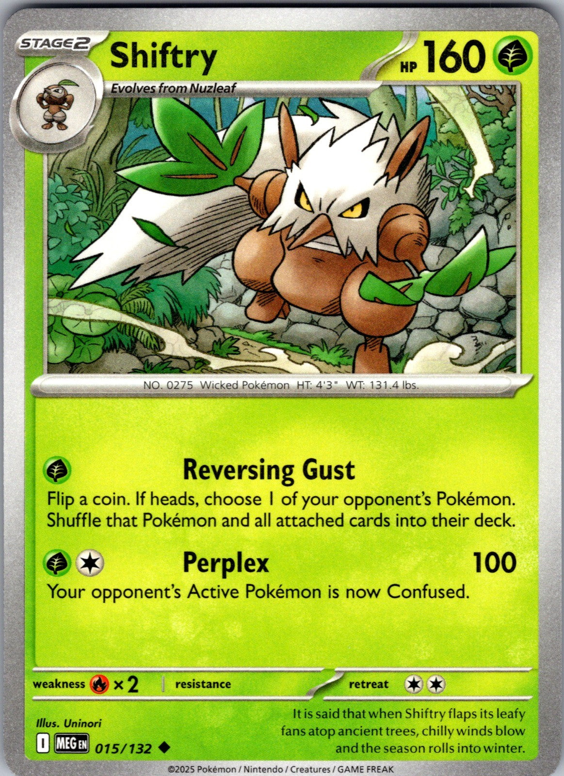 Shiftry Uncommon ME01: Mega Evolution 015/132 LP