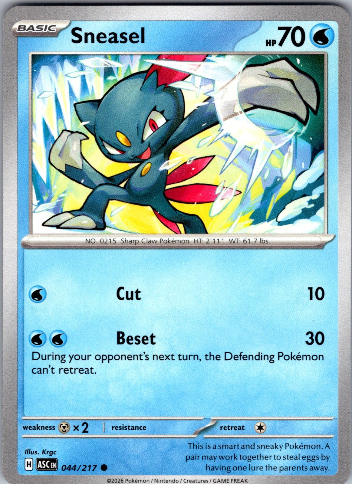 Sneasel Common ME: Ascended Heroes 044/217 LP