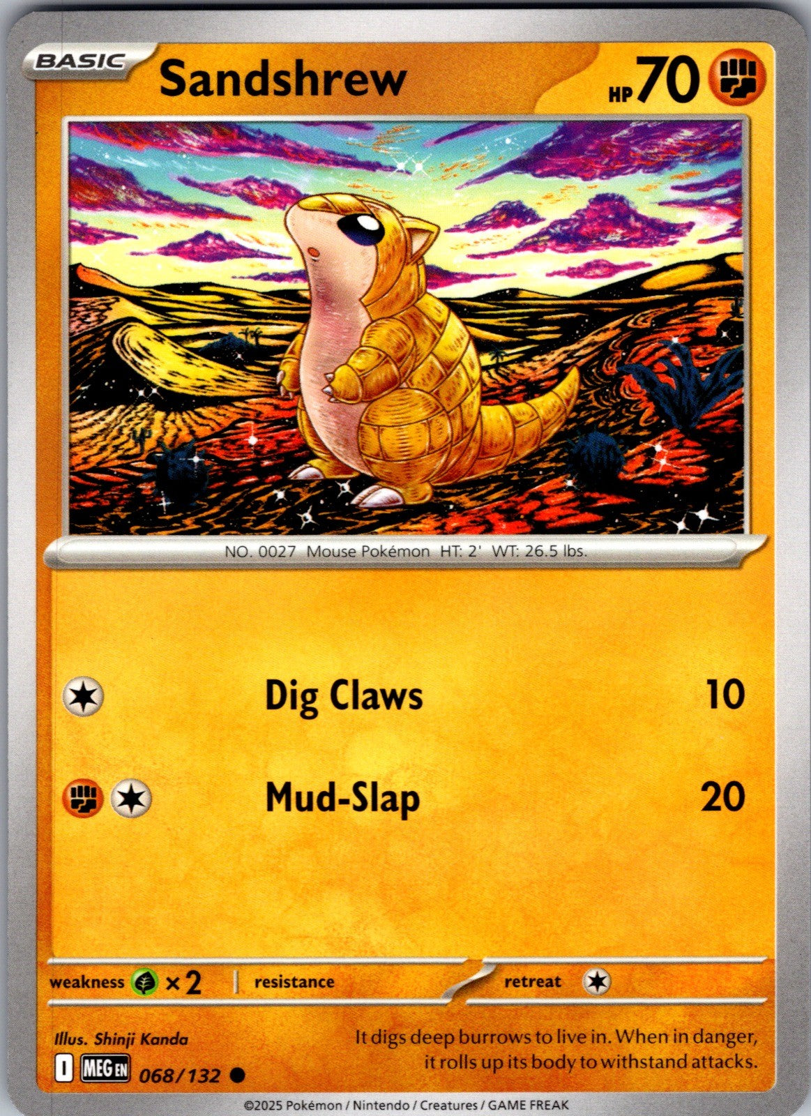 Sandshrew Common ME01: Mega Evolution 068/132 LP