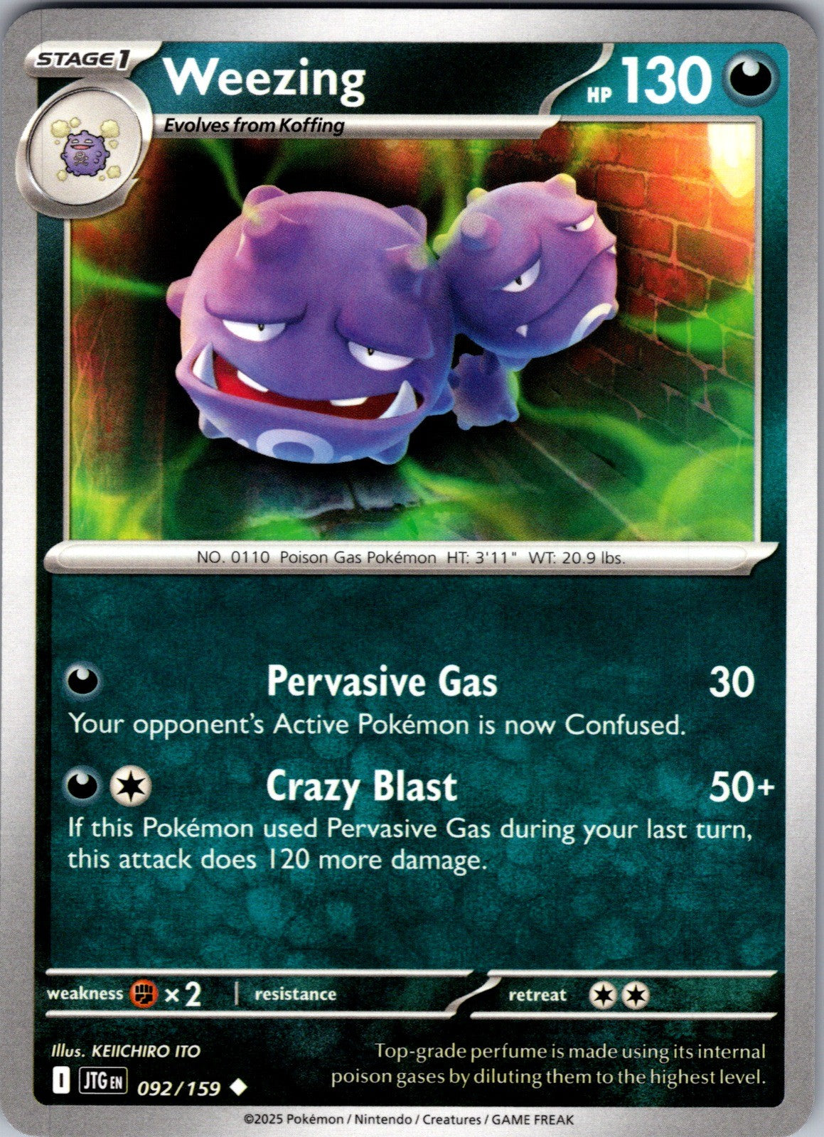 Weezing Uncommon SV09: Journey Together 092/159 LP