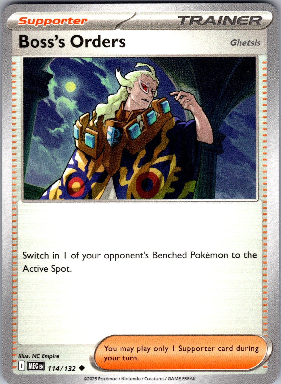 Boss's Orders [Ghetsis] Uncommon ME01: Mega Evolution 114/132 LP