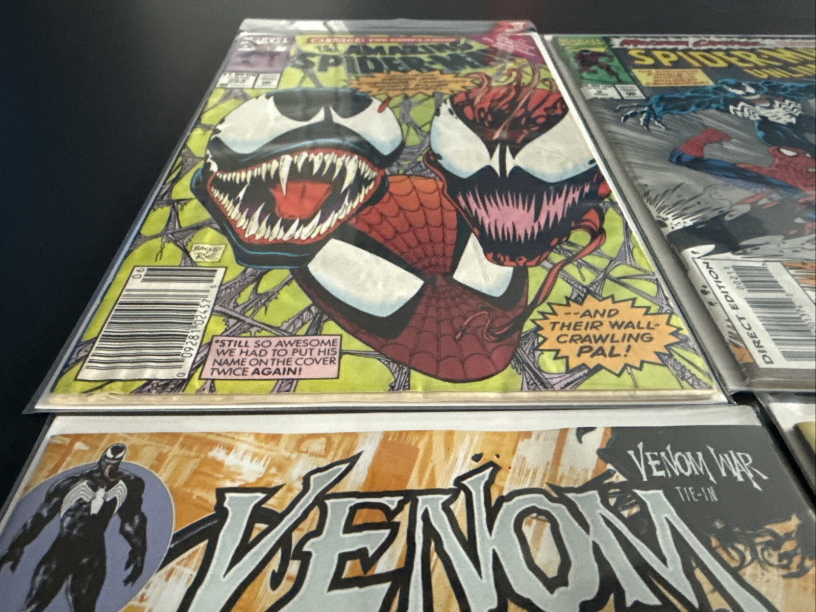 Spider-Man and Venom keys and popular covers. Mixed conditions