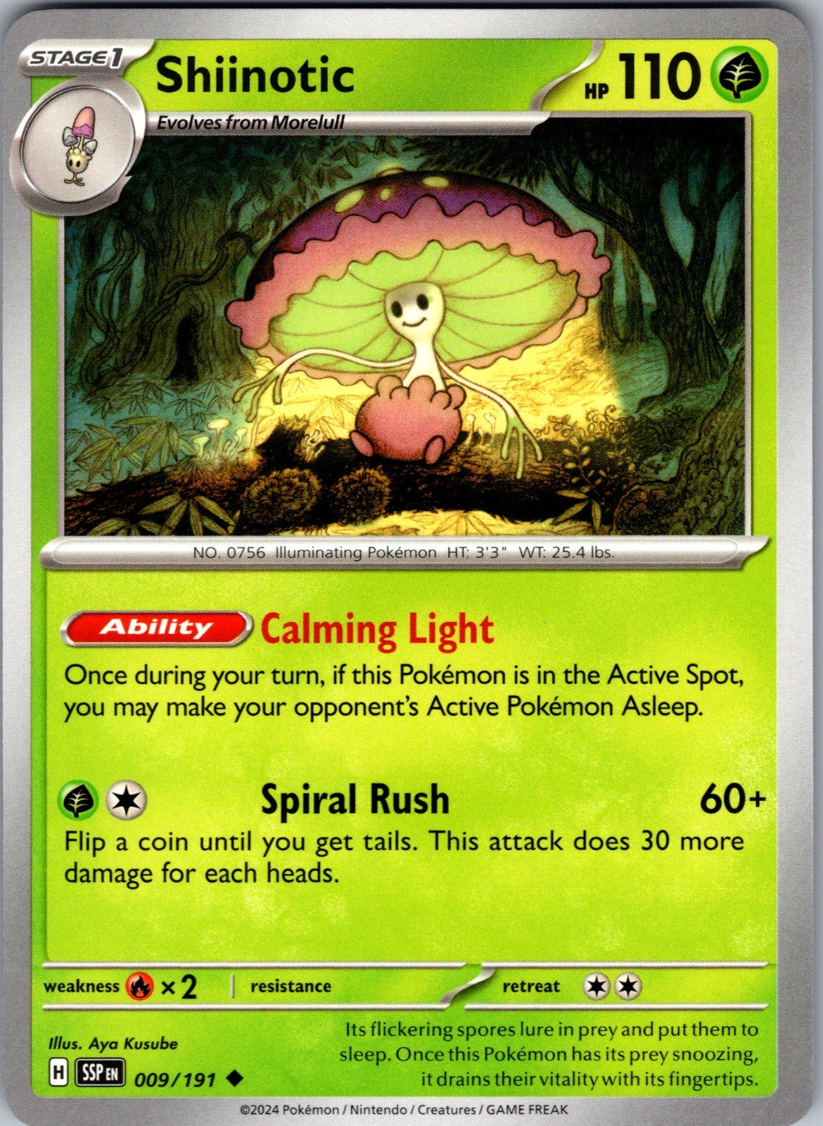 Shiinotic Uncommon SV08: Surging Sparks 009/191 LP