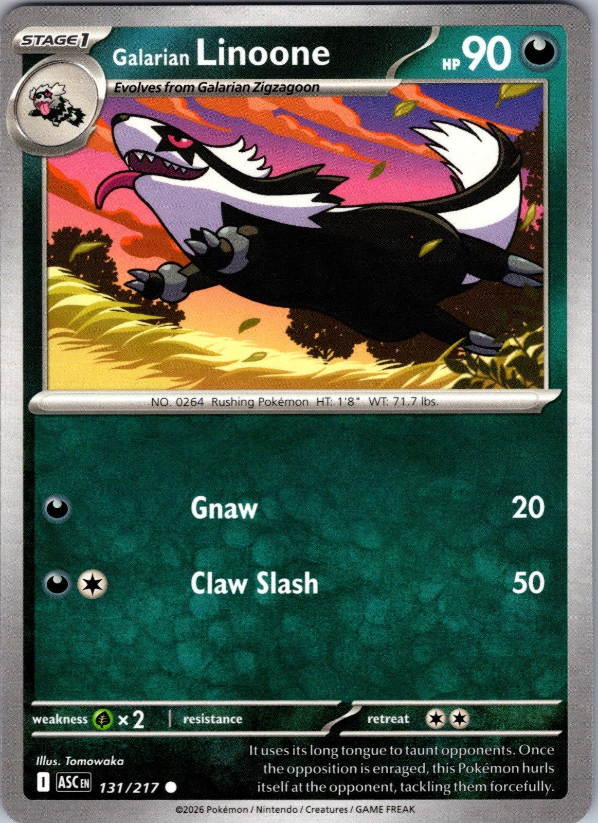 Galarian Linoone Common ME: Ascended Heroes 131/217 LP