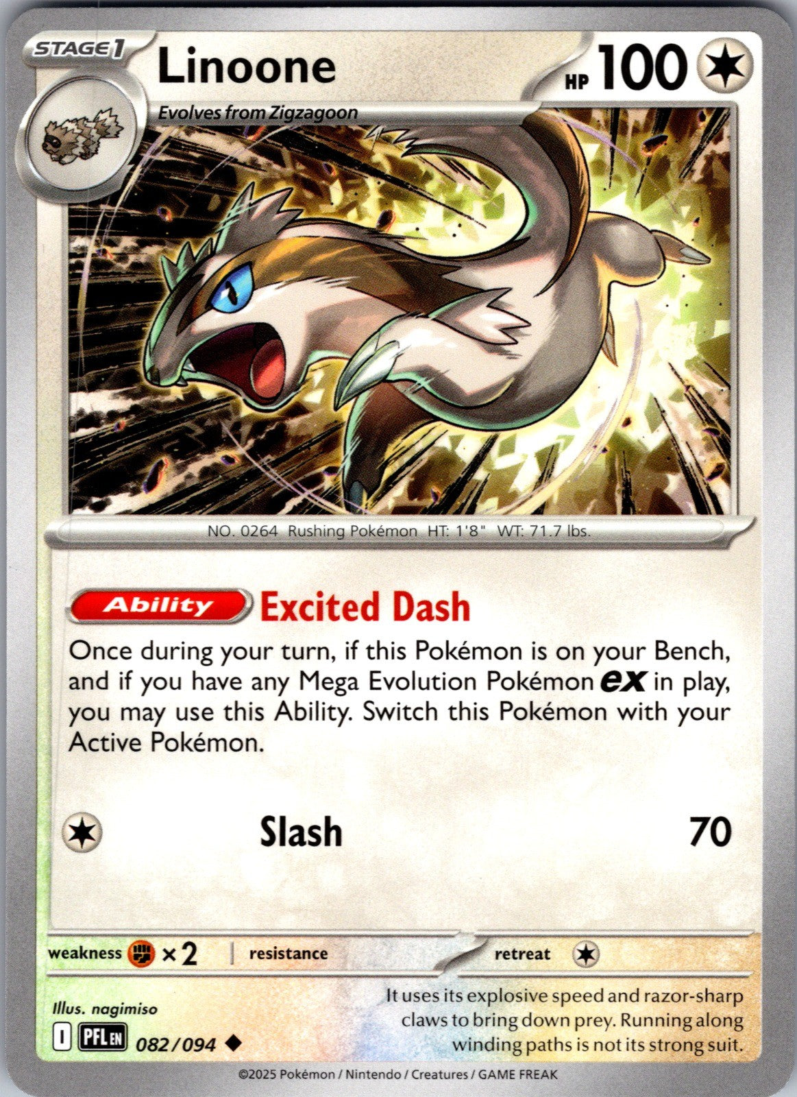 Linoone Uncommon ME02: Phantasmal Flames 082/094 LP