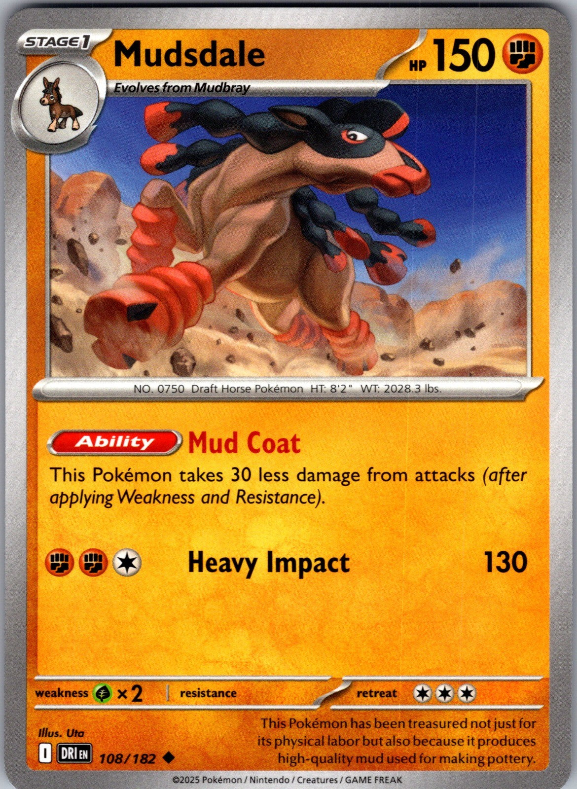 Mudsdale Uncommon SV10: Destined Rivals 108/182 LP