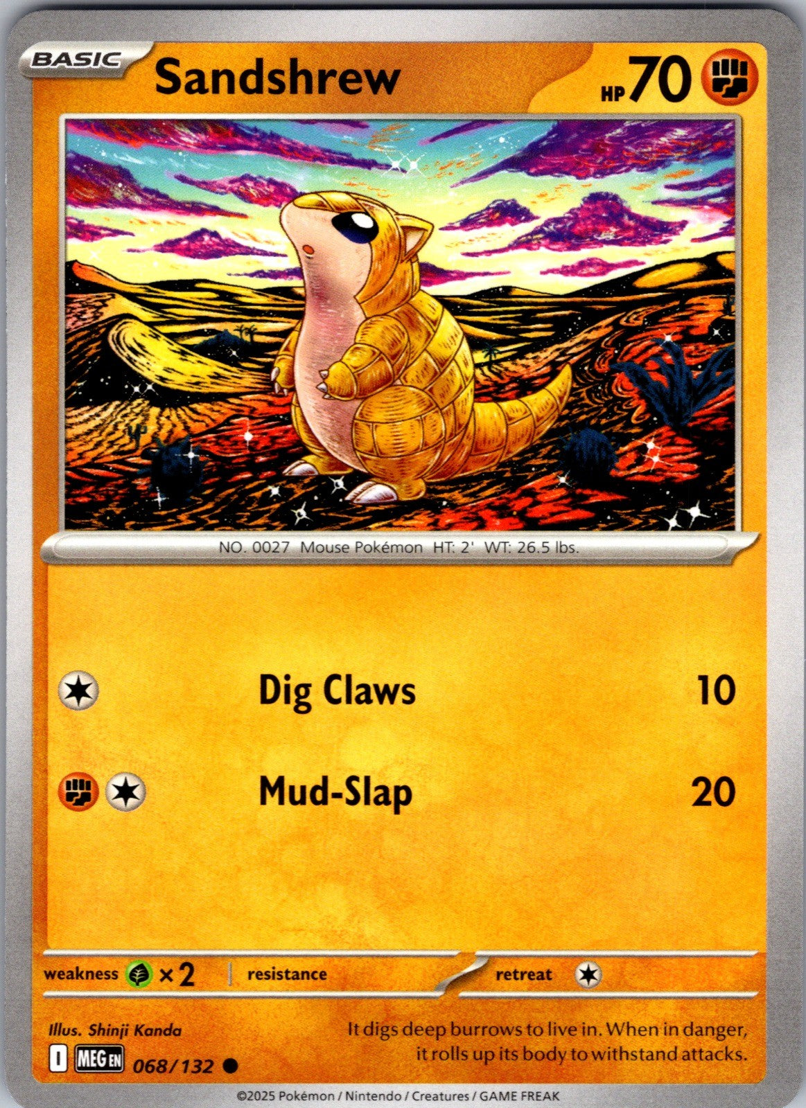 Sandshrew Common ME01: Mega Evolution 068/132 LP
