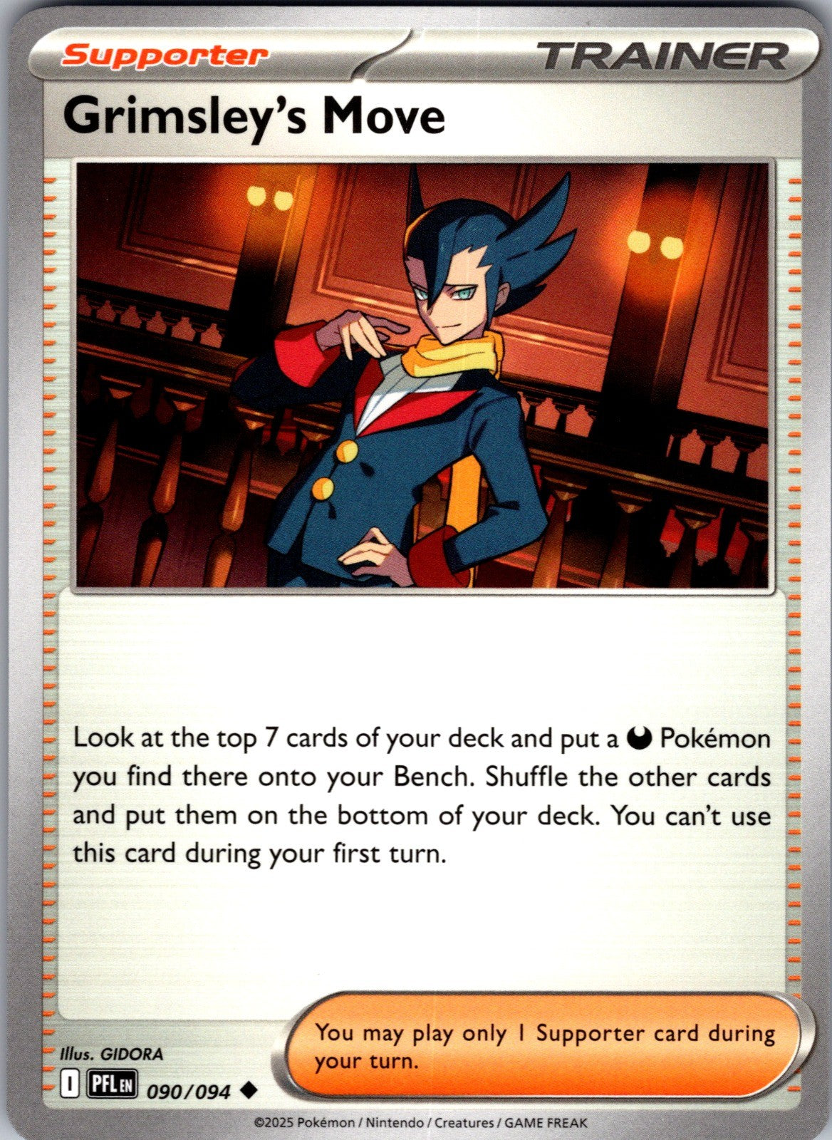 Grimsley's Move Uncommon ME02: Phantasmal Flames 090/094 LP