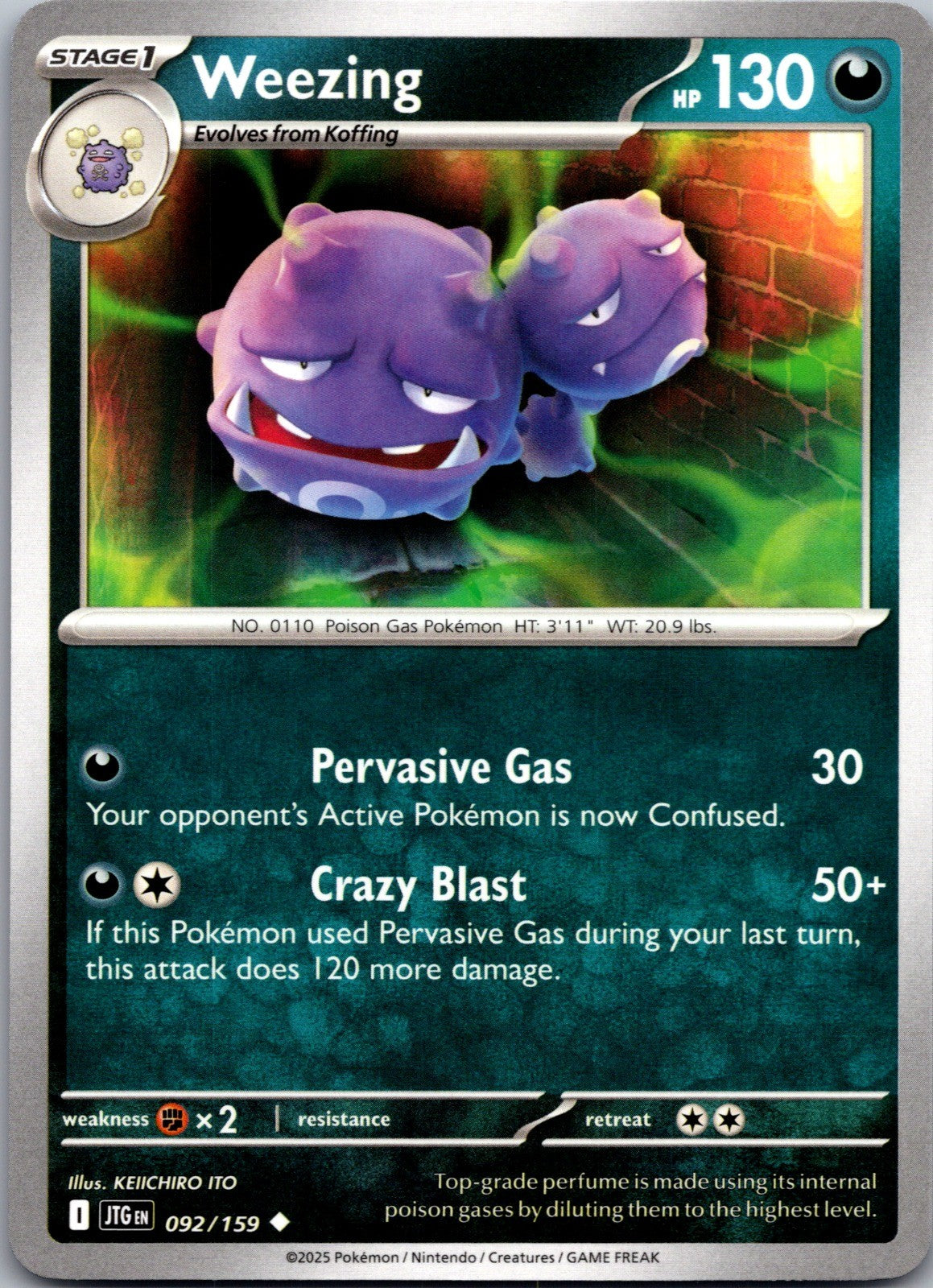 Weezing Uncommon SV09: Journey Together 092/159 LP