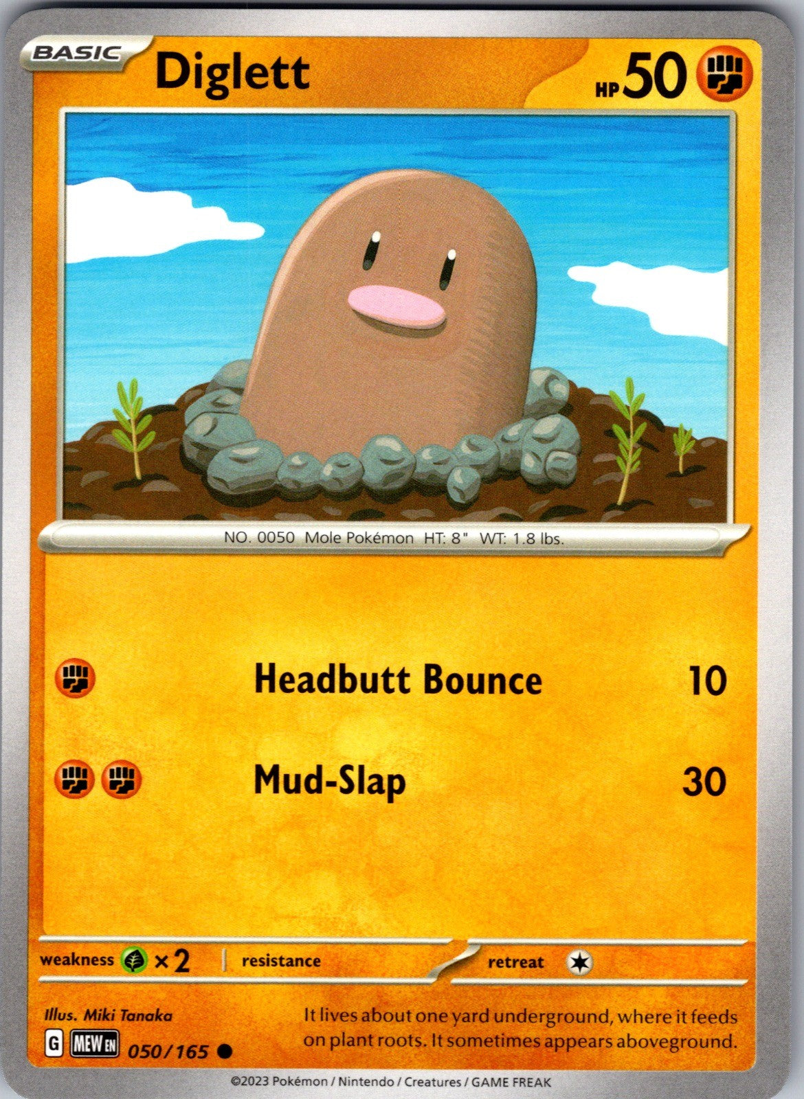 Diglett Common SV: Scarlet & Violet 151 050/165 LP