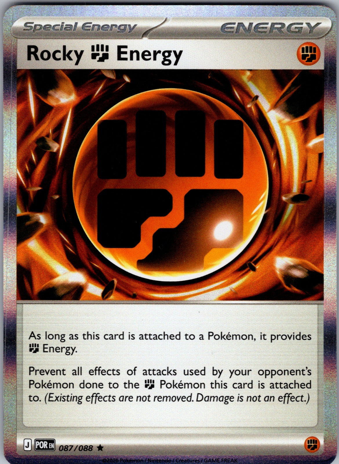 Rocky Fighting Energy Holo Rare ME03: Perfect Order 087/088 LP