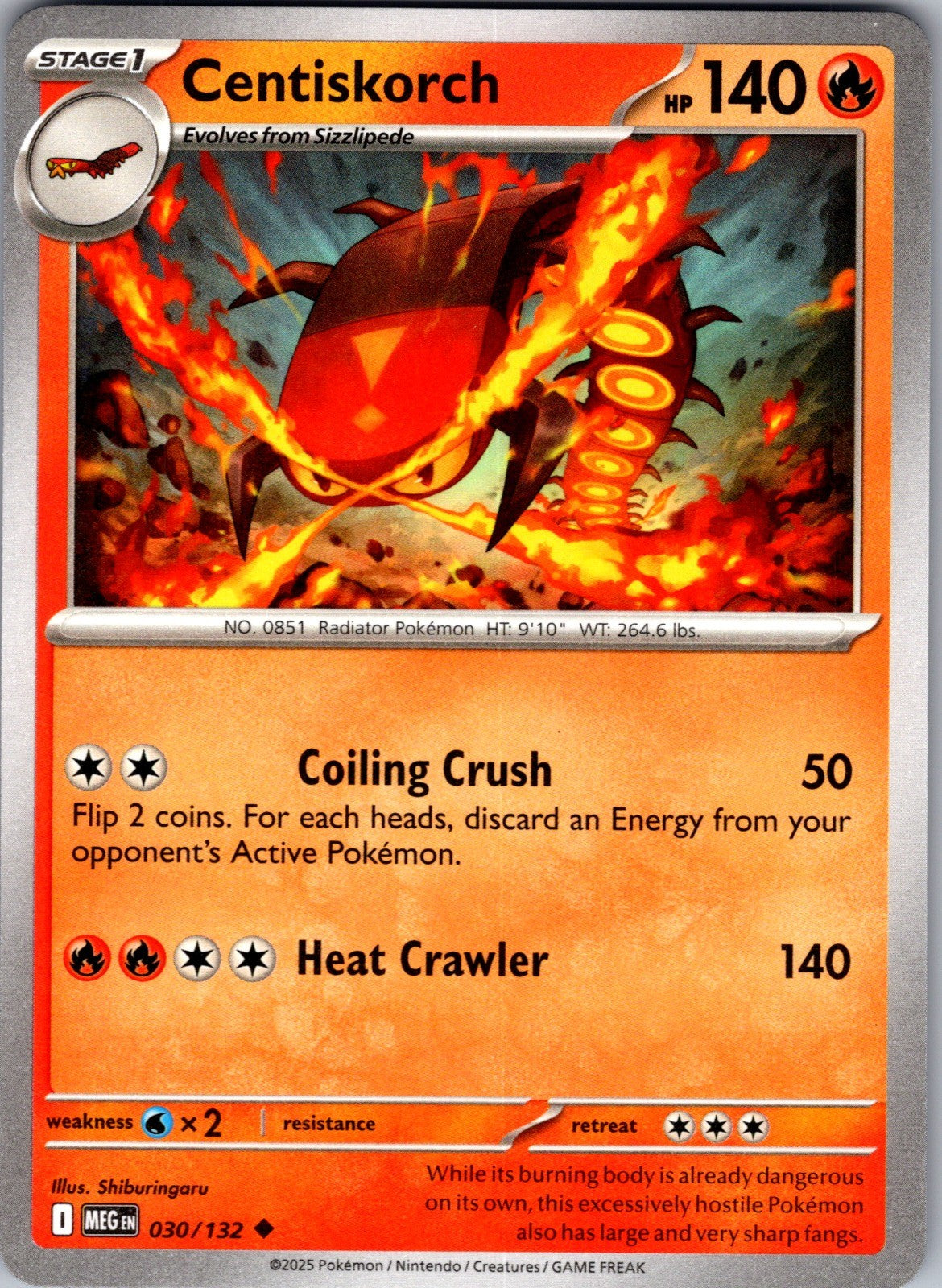 Centiskorch Uncommon ME01: Mega Evolution 030/132 LP