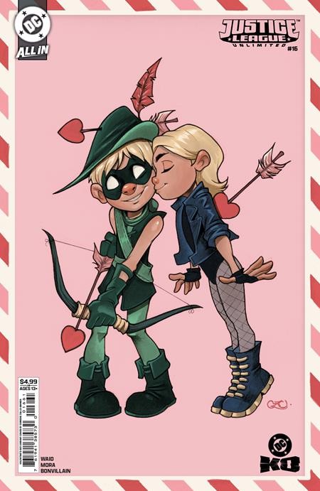 JUSTICE LEAGUE UNLIMITED #16 CVR F CHRISSIE ZULLO VALENTINES DAY CARD STOCK VAR