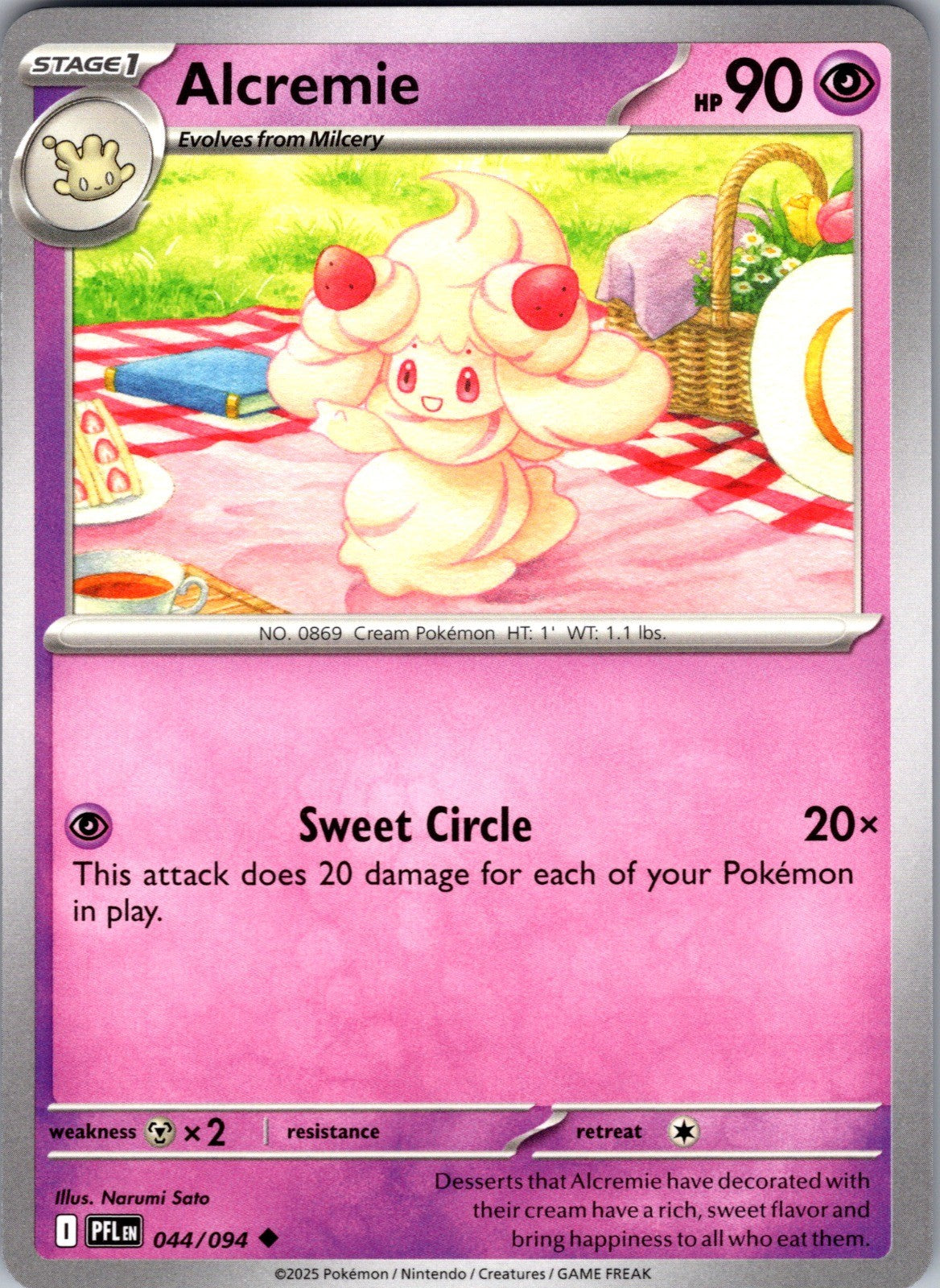 Alcremie Uncommon ME02: Phantasmal Flames 044/094 LP