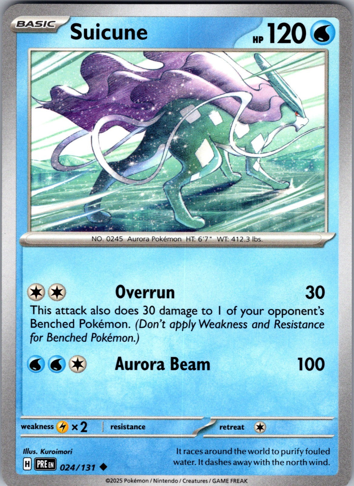 Suicune (Master Ball Pattern) Holo Uncommon SV: Prismatic Evolutions 024/131 LP