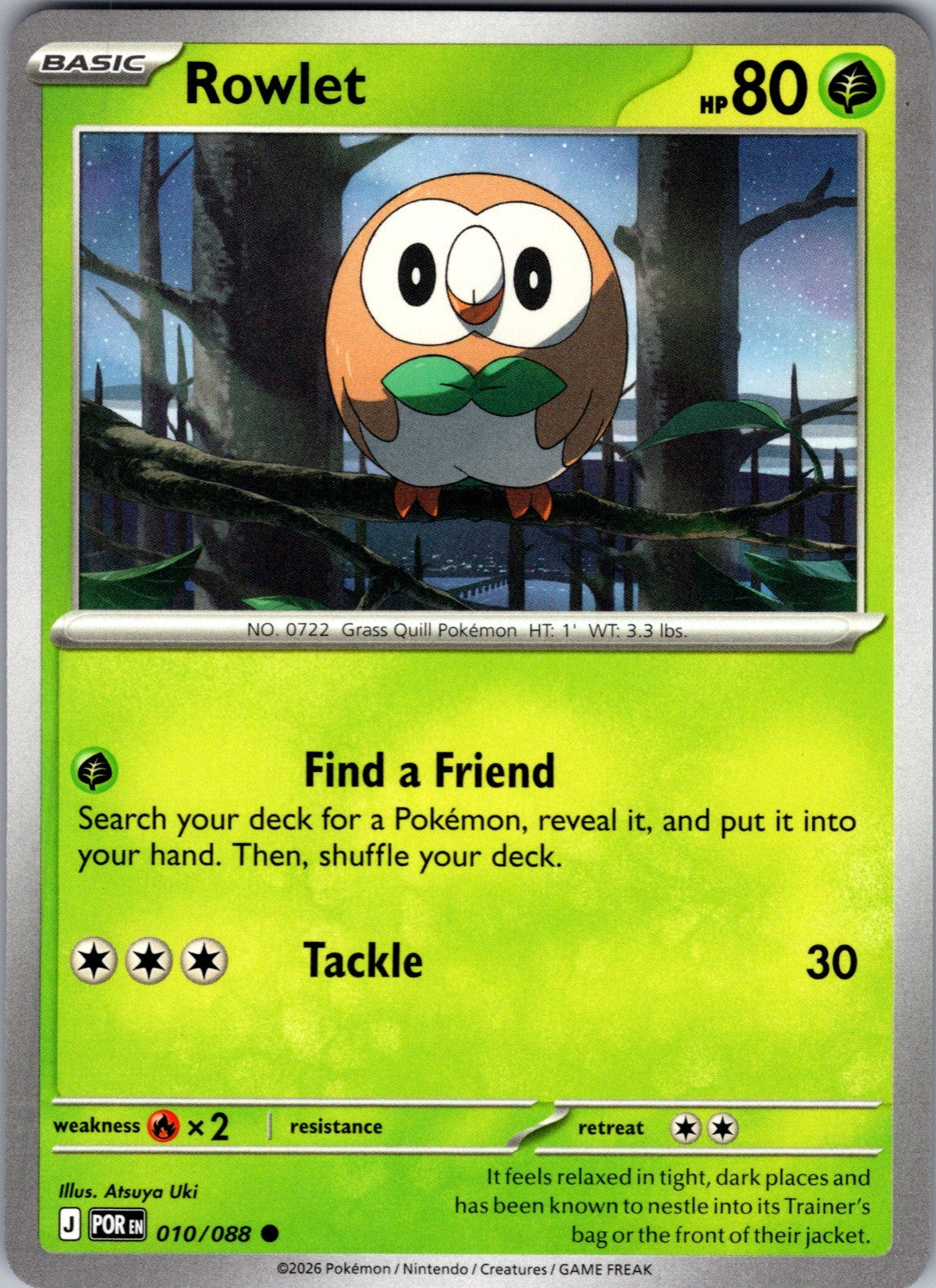 Rowlet Common ME03: Perfect Order 010/088 LP