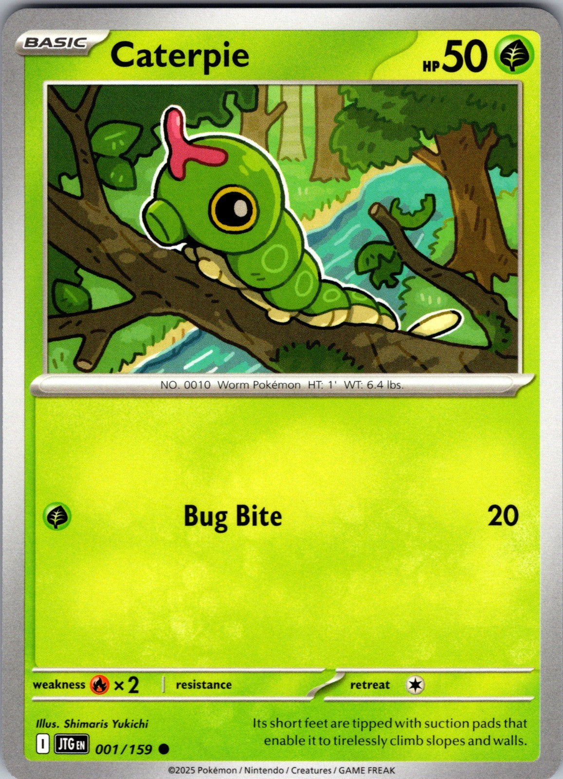 Caterpie Common SV09: Journey Together 001/159 LP